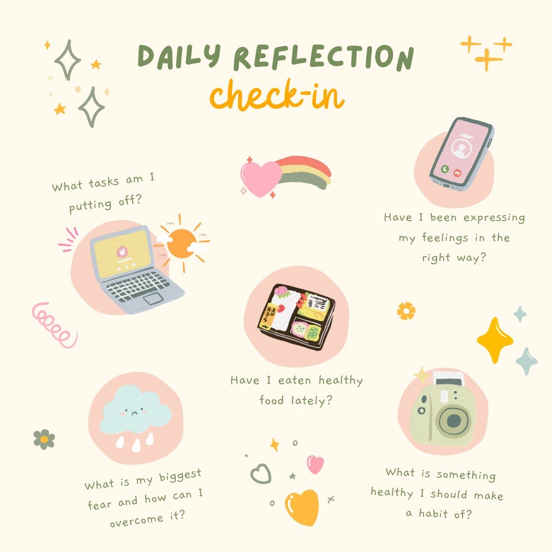 ✨ Pause. Breathe. Reflect. ✨

This gentle check-in is your reminder that growth starts with awareness.
🌿 What are you avoiding?
💬 Are you honoring your feelings?
🍱 Have you nourished your body?
💡 What fear needs compassion?
📸 What new habit can 
