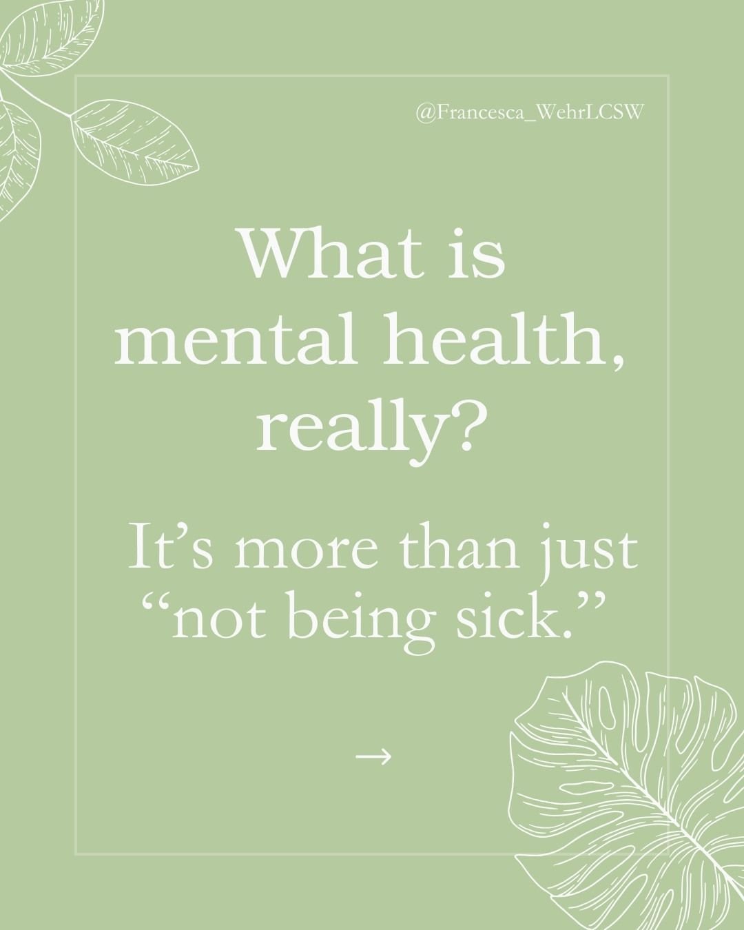 🧠 Mental health is more than a diagnosis&mdash;it's the foundation of how we think, feel, and navigate life.

In my latest blog post, I break down what mental health really is (and isn&rsquo;t), explore common conditions like depression, anxiety, OC