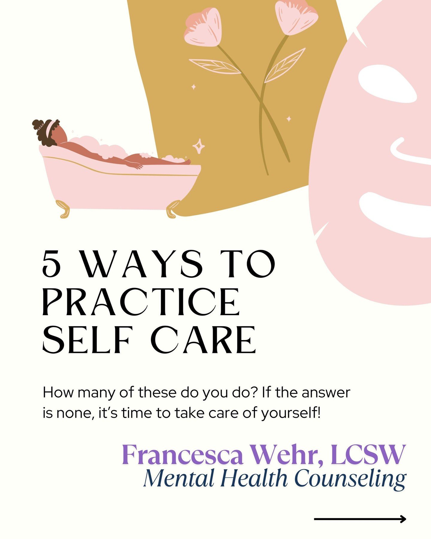 ✨ 5 WAYS TO PRACTICE SELF-CARE ✨
Self-care isn&rsquo;t selfish&mdash;it&rsquo;s essential. If you&rsquo;ve been pouring from an empty cup lately, consider this your gentle reminder to reconnect with yourself 💛

Swipe through for simple but powerful 