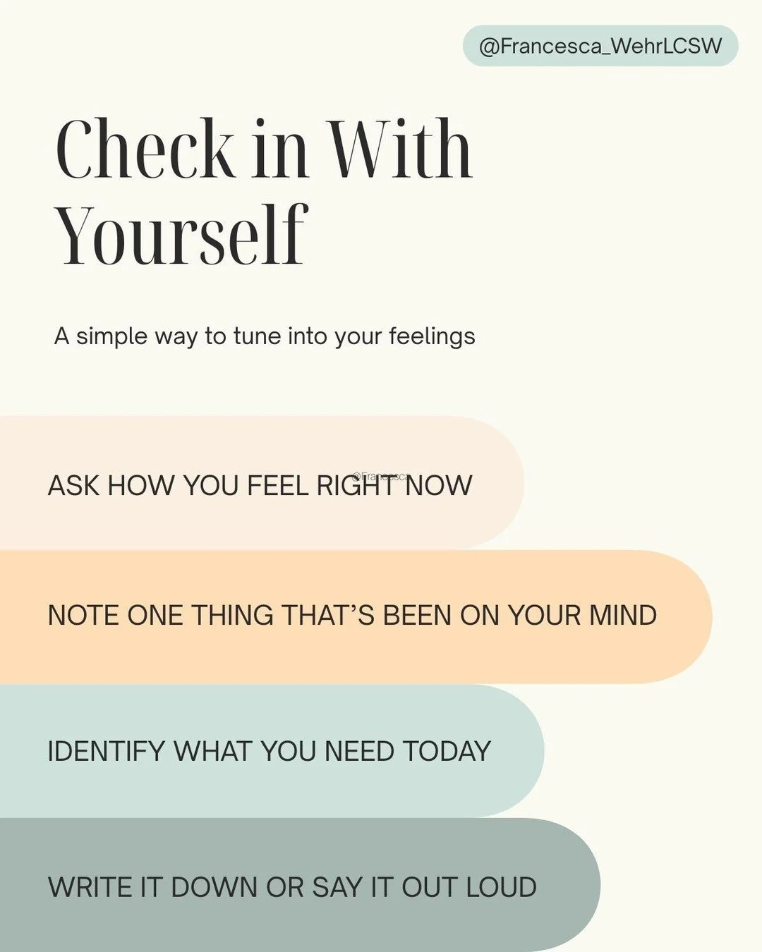 Checking in with yourself doesn&rsquo;t have to be complicated.�Try this simple 4-step self-check to pause, notice what&rsquo;s coming up, and respond with care &mdash; not criticism. 🌿

What do you need today? 

&middot; &middot; ─────── &middot;𖥸