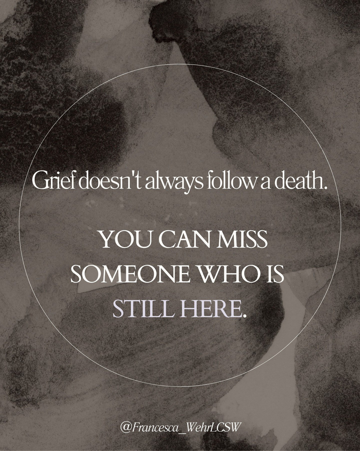 Not all grief follows a death. Sometimes you're grieving someone who is still here.

It might be a parent with dementia, a loved one caught in addiction, an estranged family member, or a relationship that changed so much it no longer feels the same. 