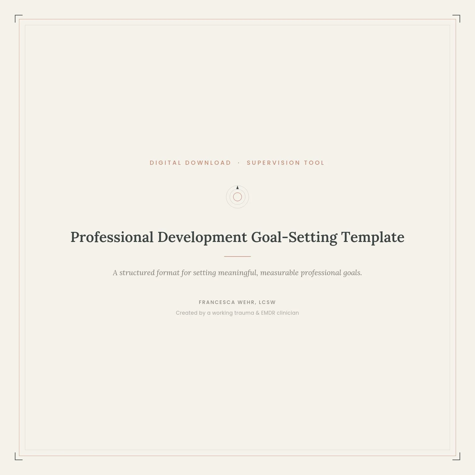 Professional Development Goal-Setting Template