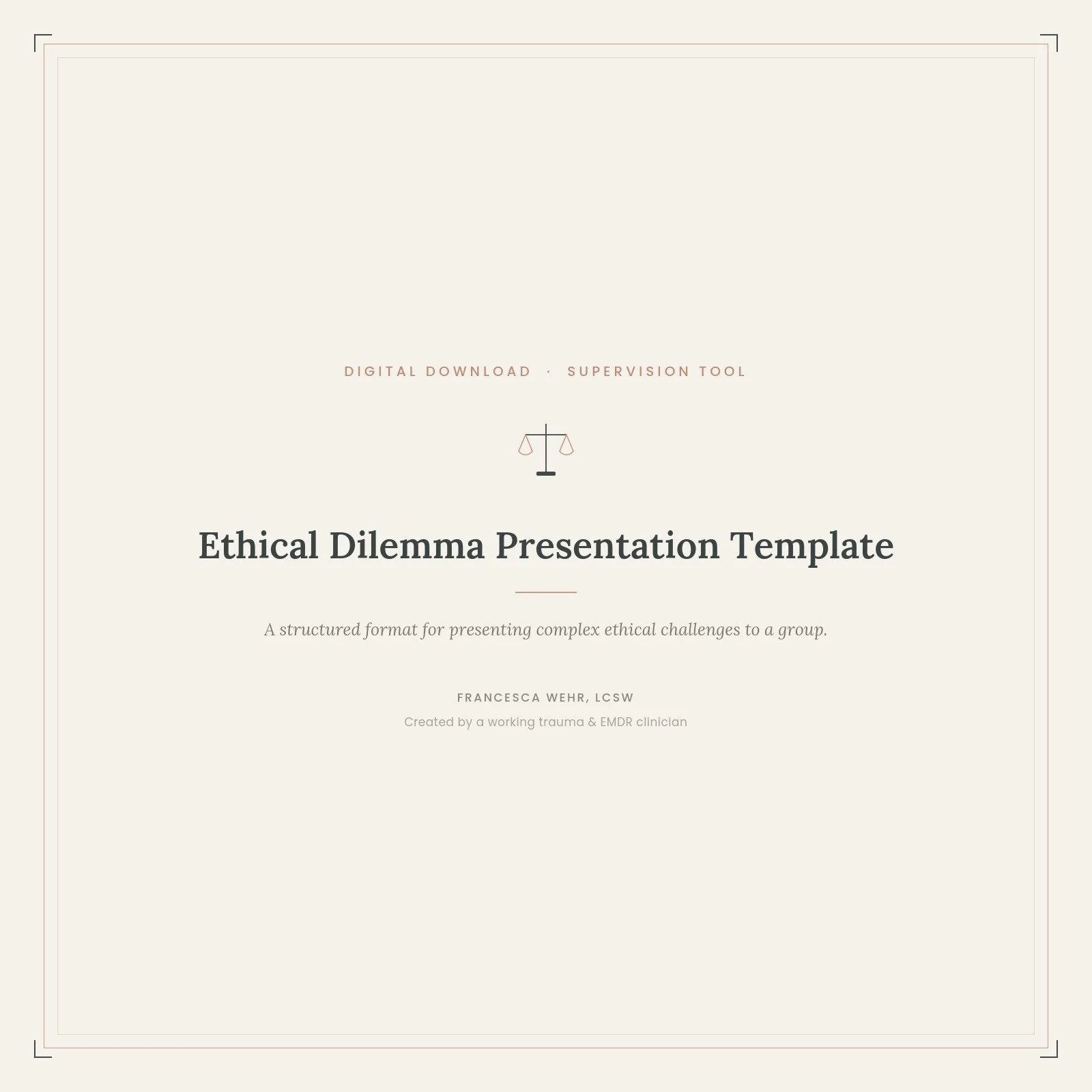 Ethical Dilemma Presentation Template