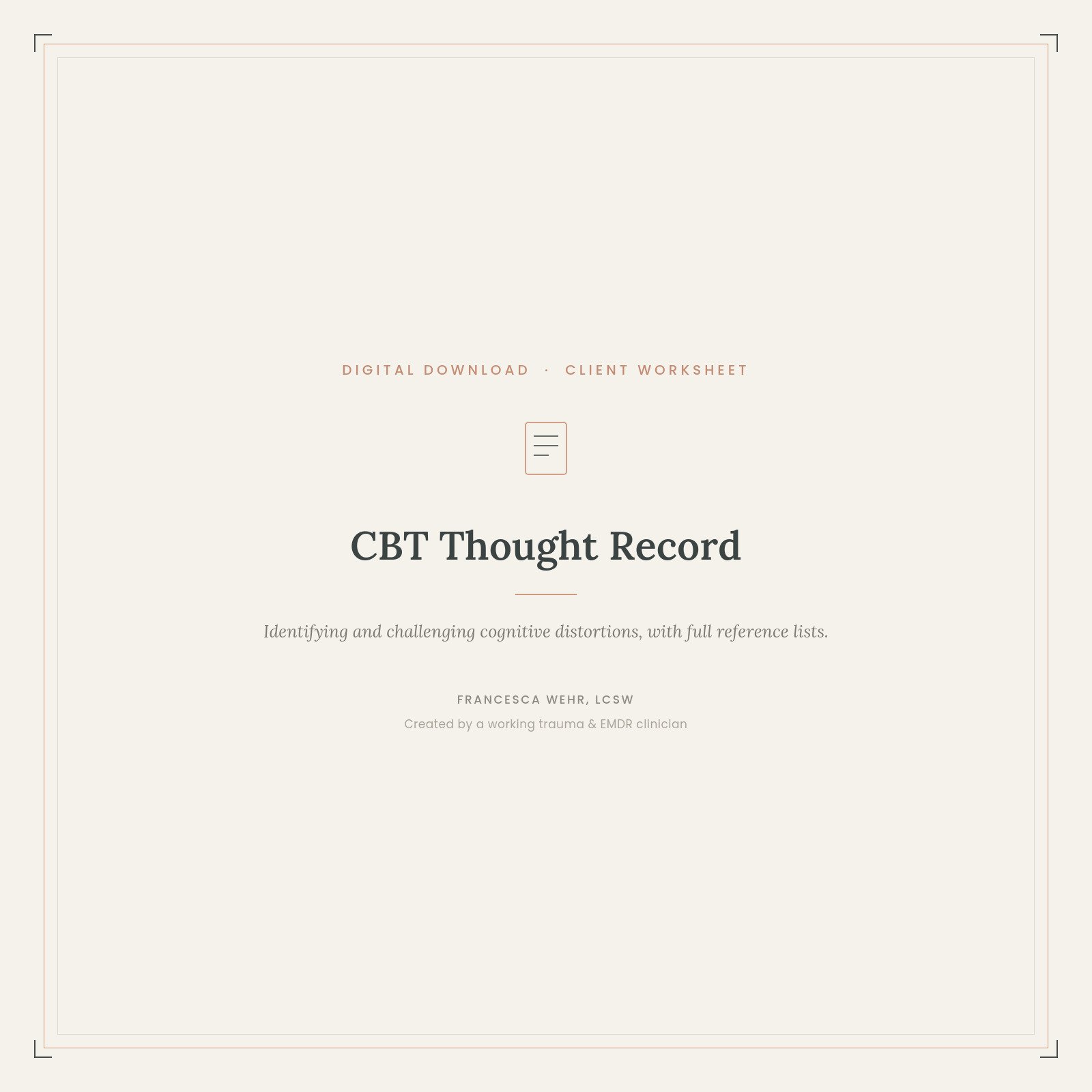 CBT Thought Record