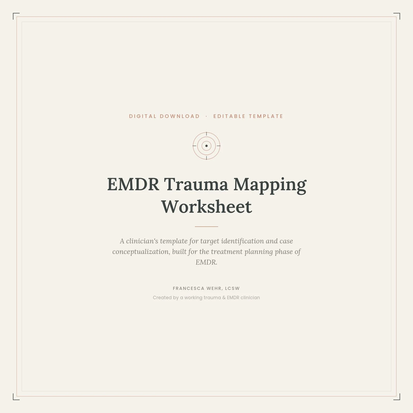EMDR Trauma Mapping Worksheet Template