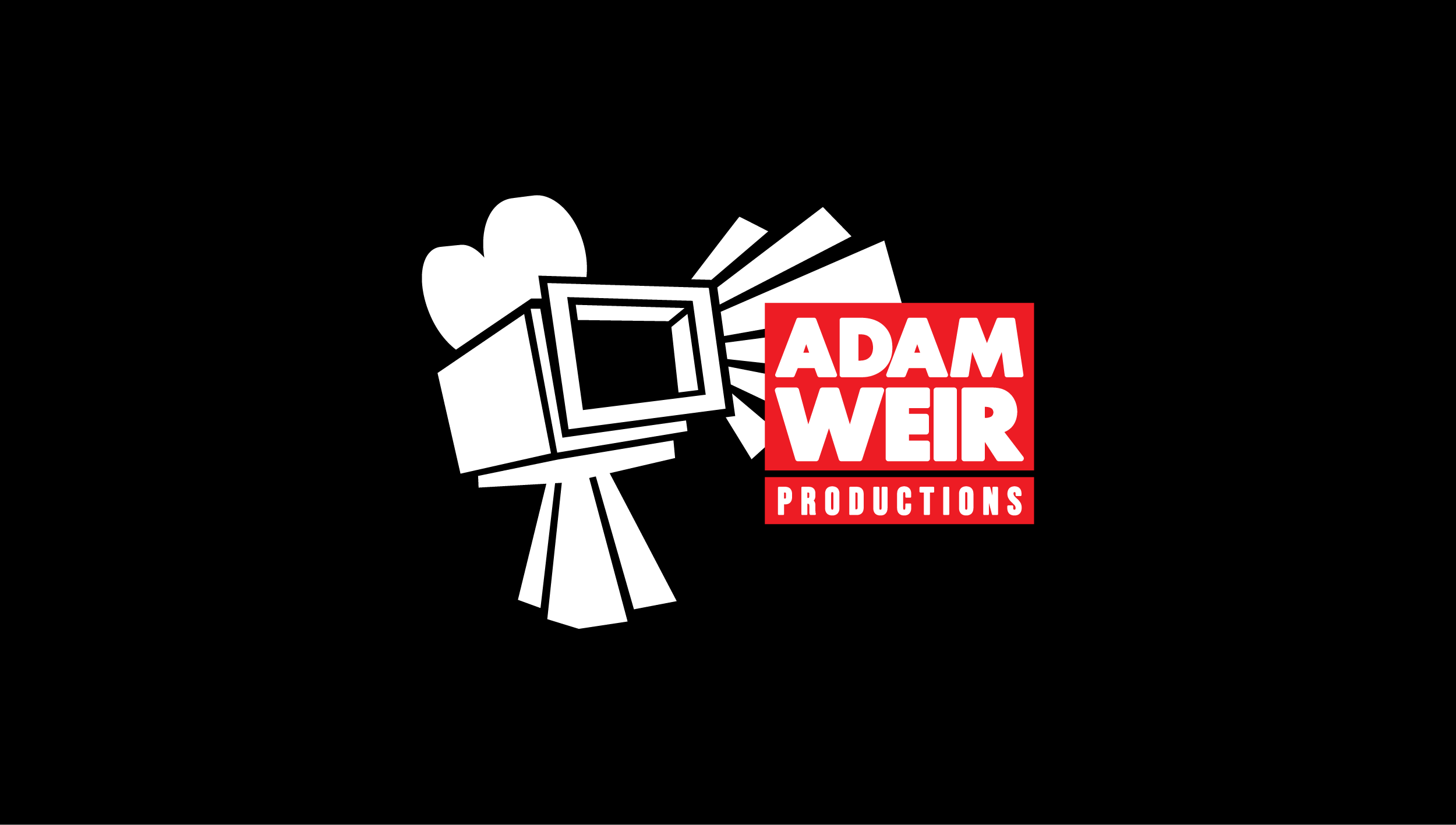 Adam Weir Productions, professional videographer, brand design by Ryan Marx, graphic designer.