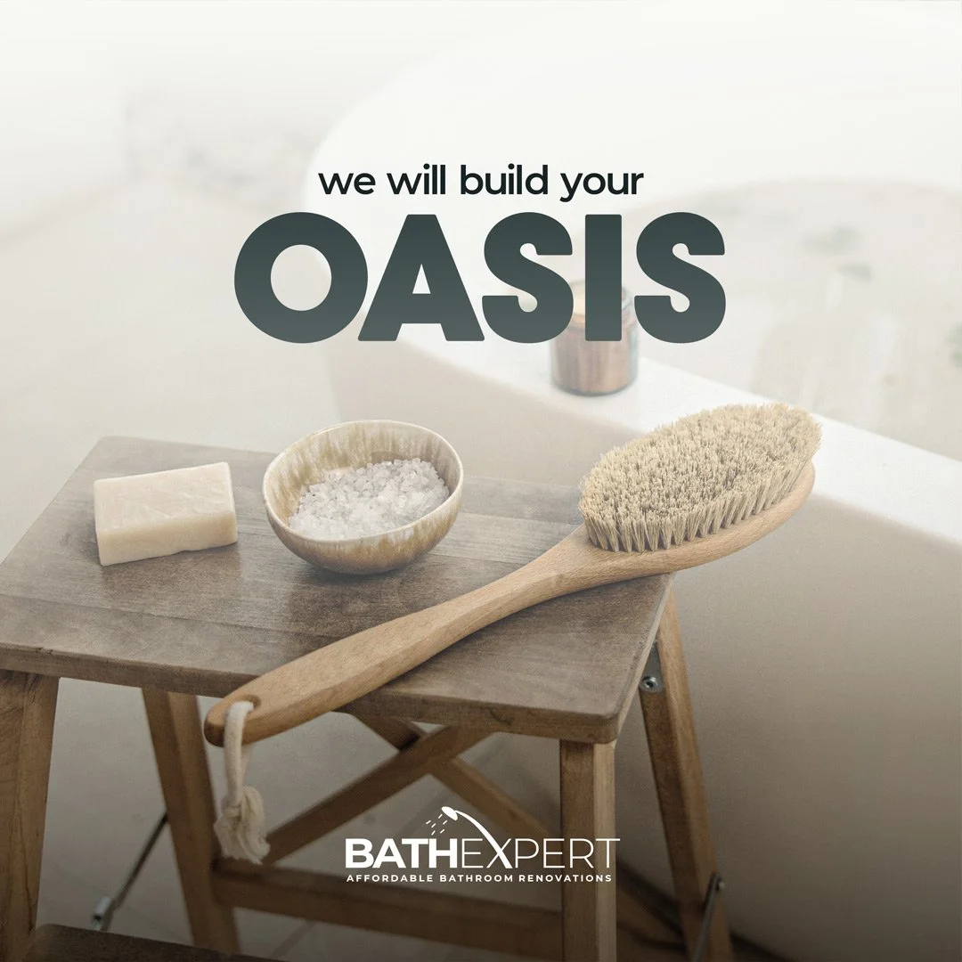 The "spa day" key graphic in the  "Oasis" digital marketing campaign for Bath Expert.