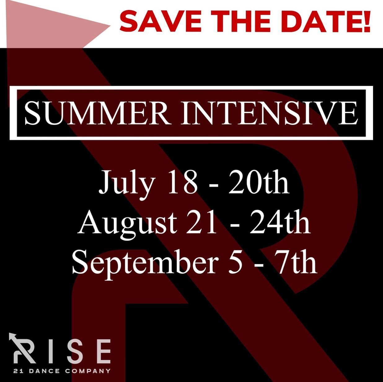 Summer tech and intensive dates ! Mark it down people !!!! We can&rsquo;t wait to see you. Faculty, times and registration links coming soon. #letsgo