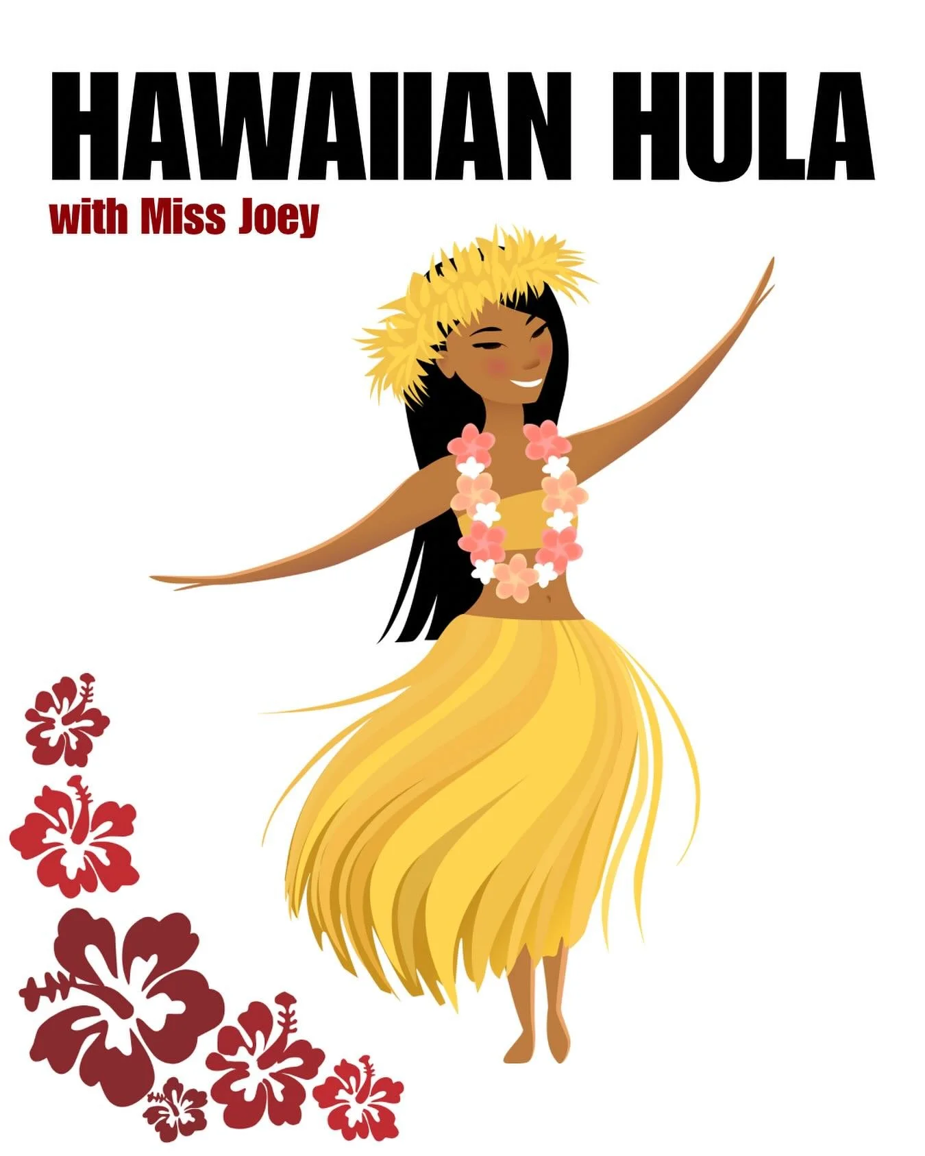 Exciting news!!! On Thursdays Miss Joey will be holding &lsquo;Auana style Hawaiian Hula from 7:00-8:00pm. Participants will learn foundational hula steps, hand motions, and choreography that reflects the music and storytelling traditions of Hawai&rs