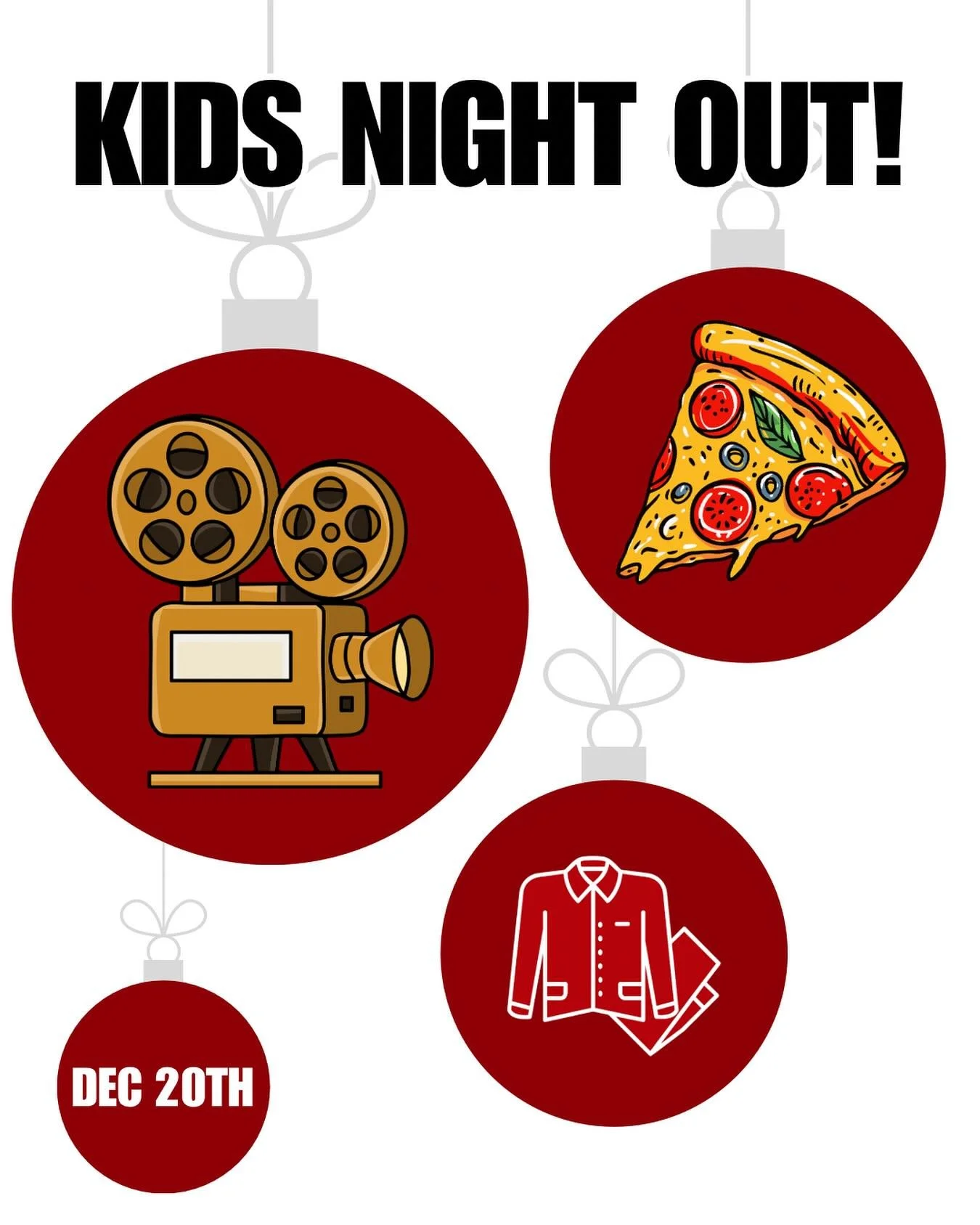 Kids fun night at the studio so you can enjoy a nice dinner out or finish some last minute shopping! 

Children will enjoy pizza, movie, and games all while chilling in their pjs! 

December 20th at the Studio! 
Kids 3-4yrs &mdash; 4:00-6:30pm $30 pe