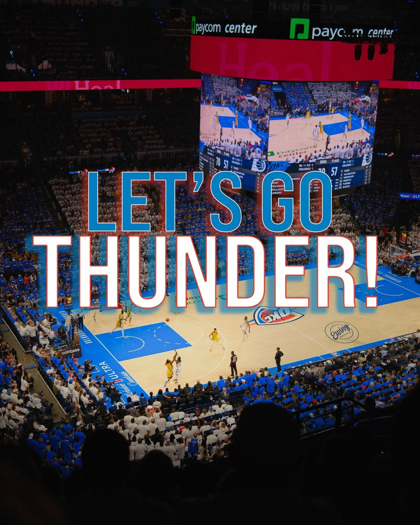 The most important series of the playoffs so far kicks off tonight&hellip; LETS GO THUNDER!!! 💙⚡️🏀