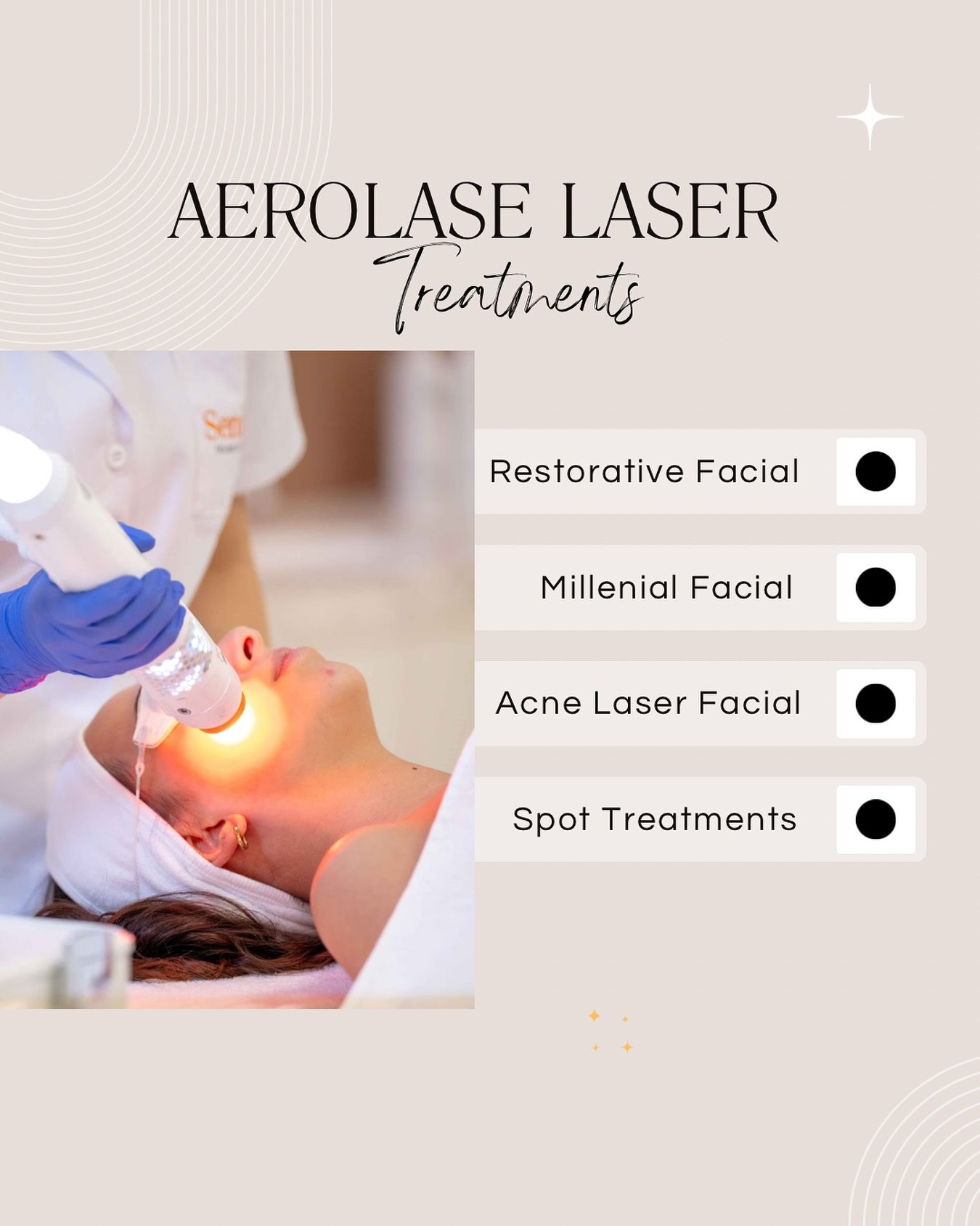 4 Powerful Treatments. 1 Glowing You.
Say hello to your clearest skin yet with Aerolase at Beyond Esthetics MN!

Your skin transformation treatments include:
✨ Restorative Facial &ndash; calm, heal, and hydrate
✨ Millennial Facial &ndash; deep clean 