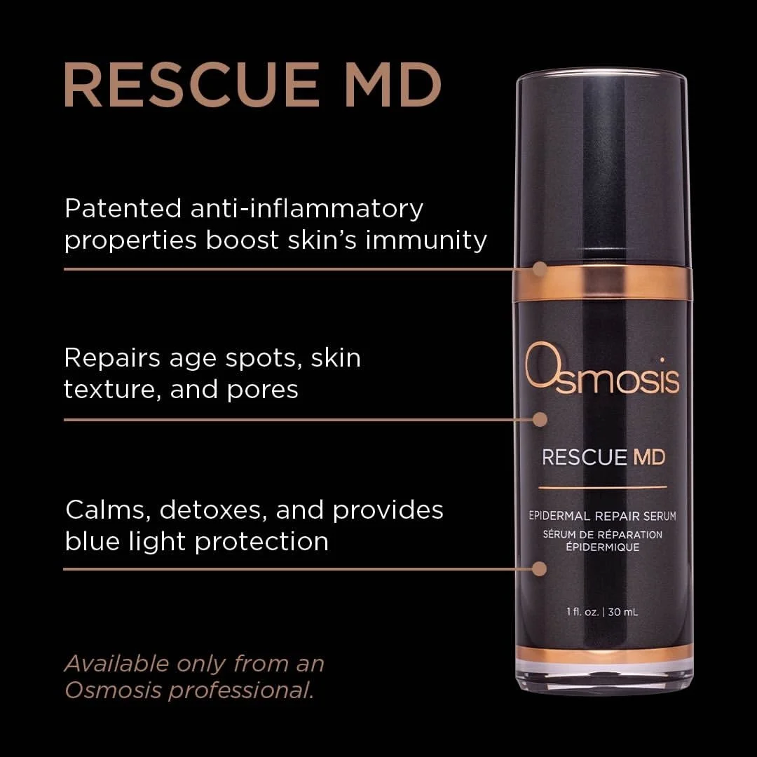Rescue MD, our best selling serum enhanced by adding breakthrough ingredients that amplify its legendary capabilities. 

Check out all of our Osmosis Beauty products at beyondestheticsmn.com