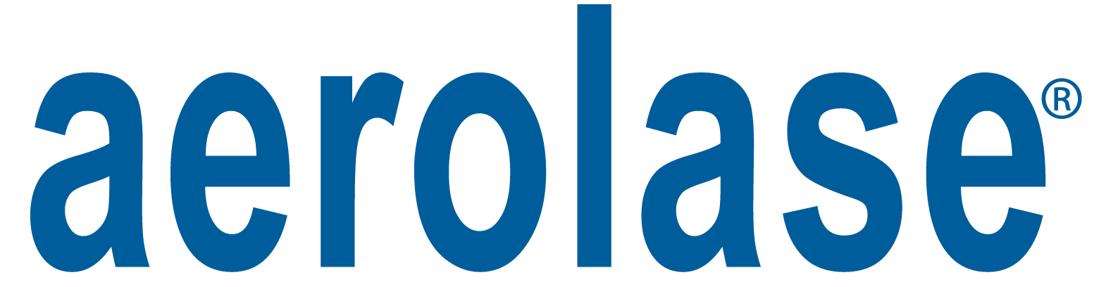 A blue logo with the word 'aerolase' in bold lowercase letters.