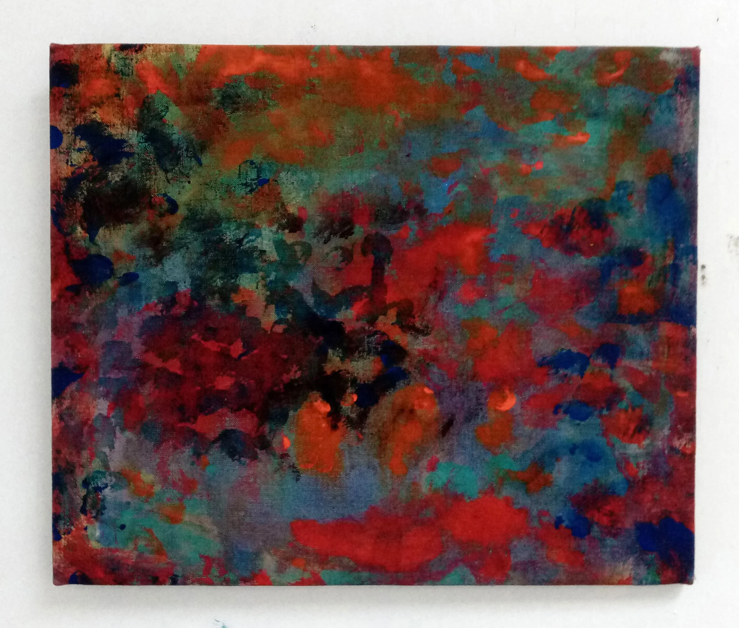 "Red pow-pow", 24cmx29cm, acrylic on linen