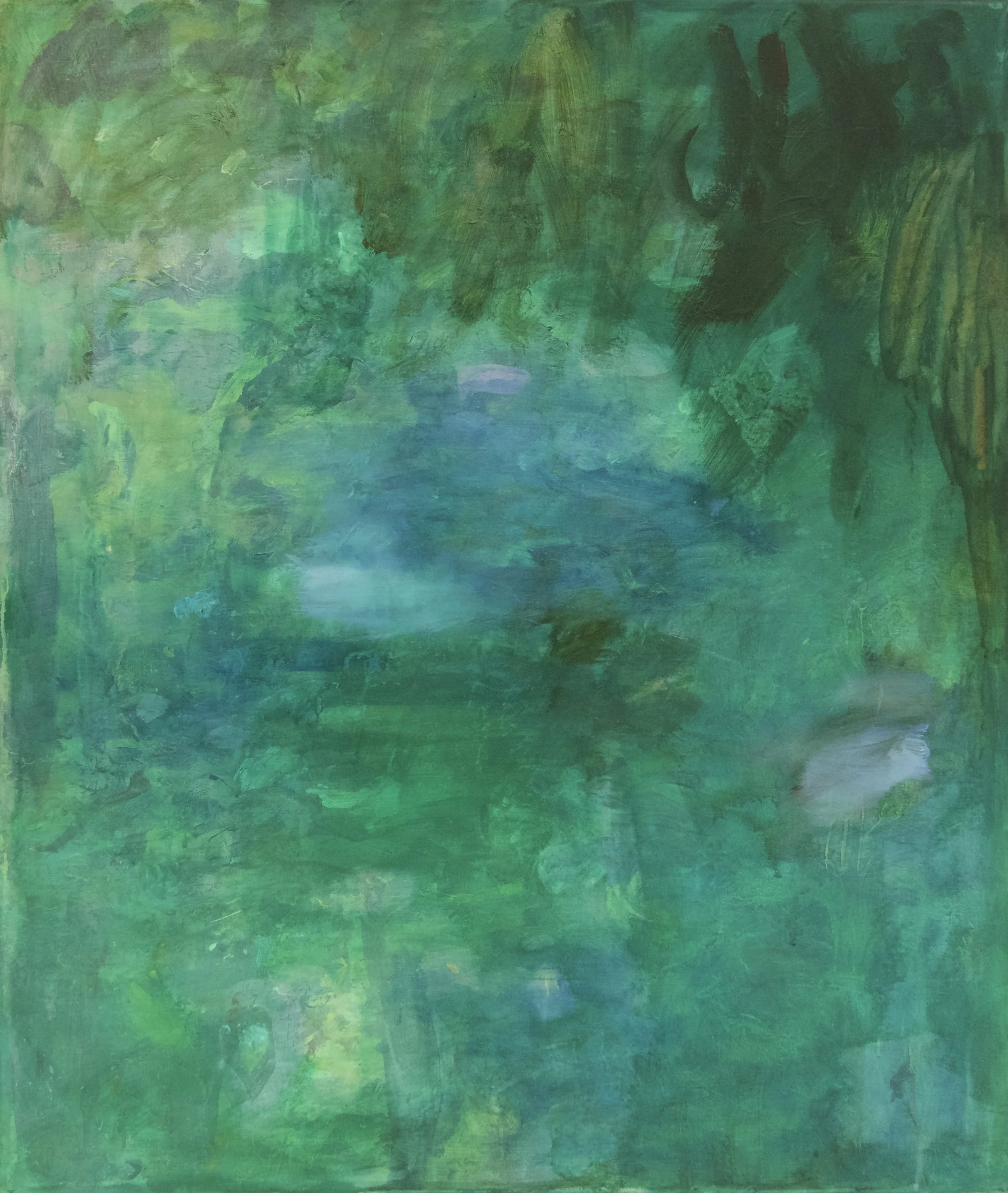 "The green island", 114cmx97cm, linen