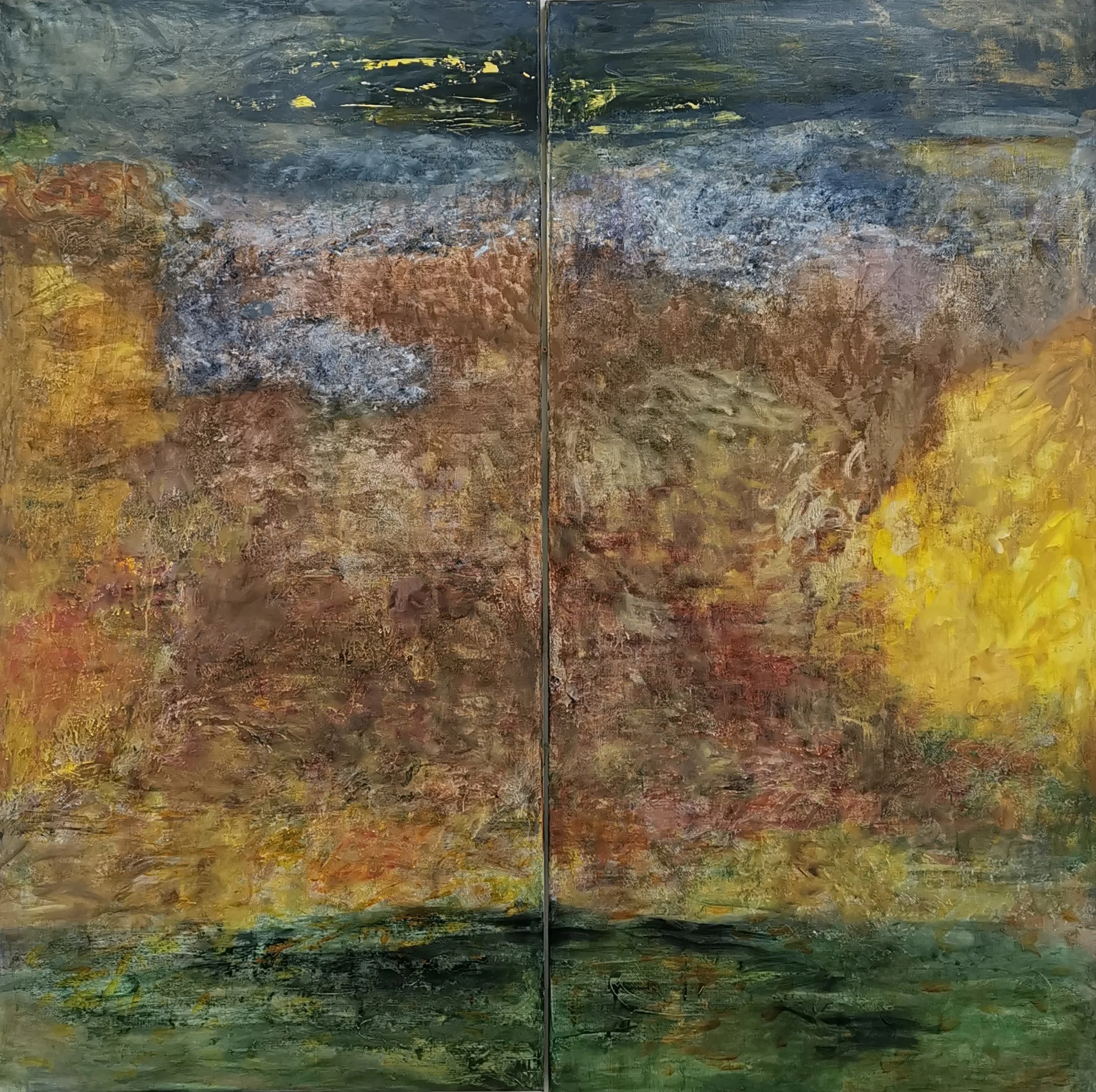 "Midsummer dream", dyptich 180cmx180cm