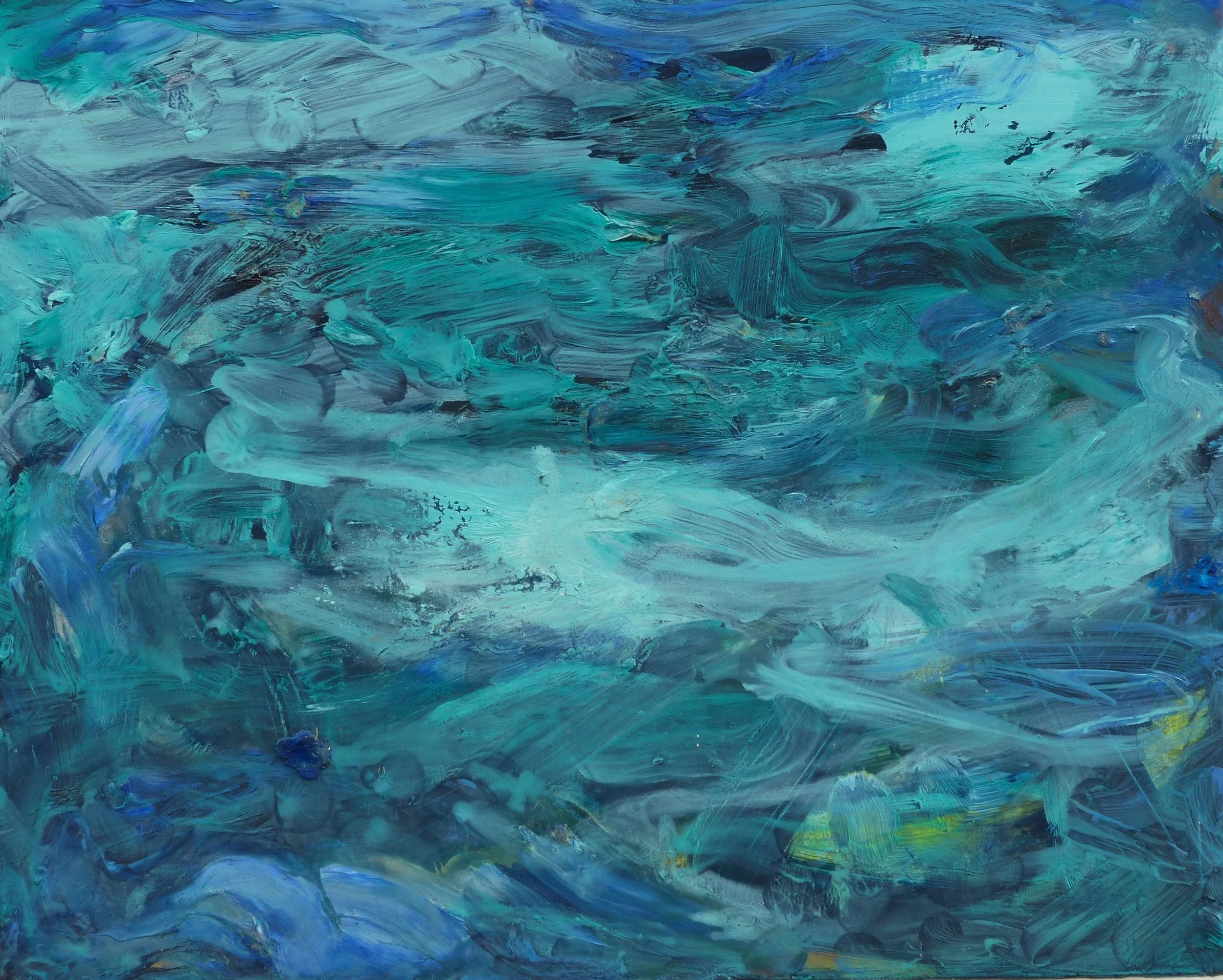 "Small sea", 24cmx29cm, oil on panel