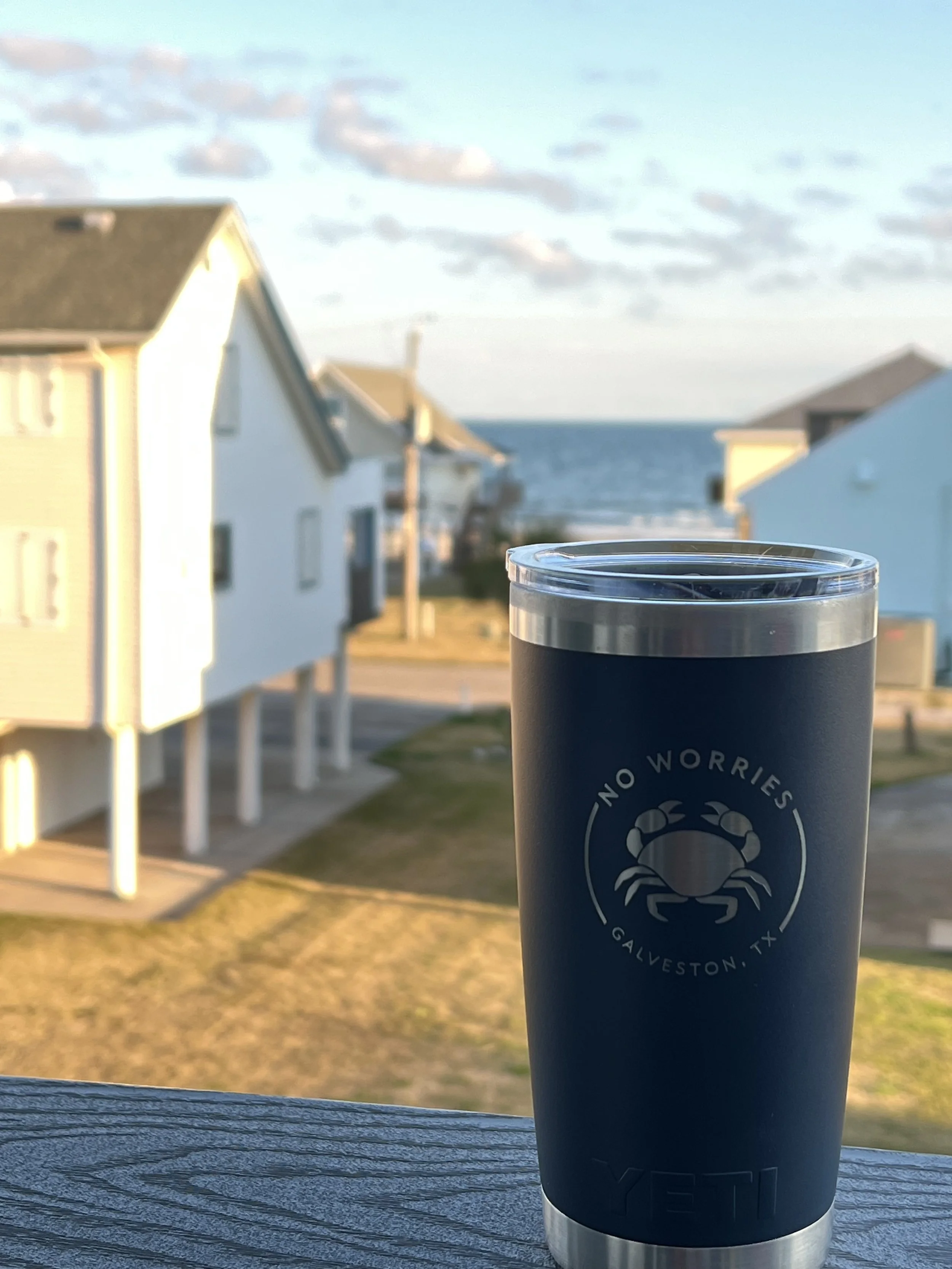 Tag us for a chance to win your own No Worries Galveston Yeti! @noworriesgalveston