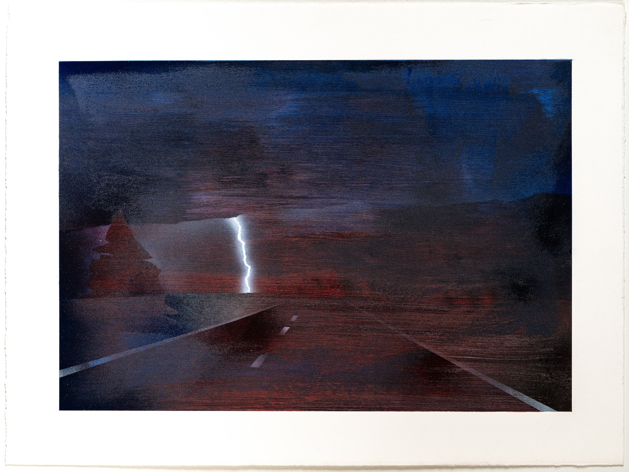  Only Seeing What we Want to Hear  
Acrylic and Spray Paint on Paper 
28" x 36" 
2025 