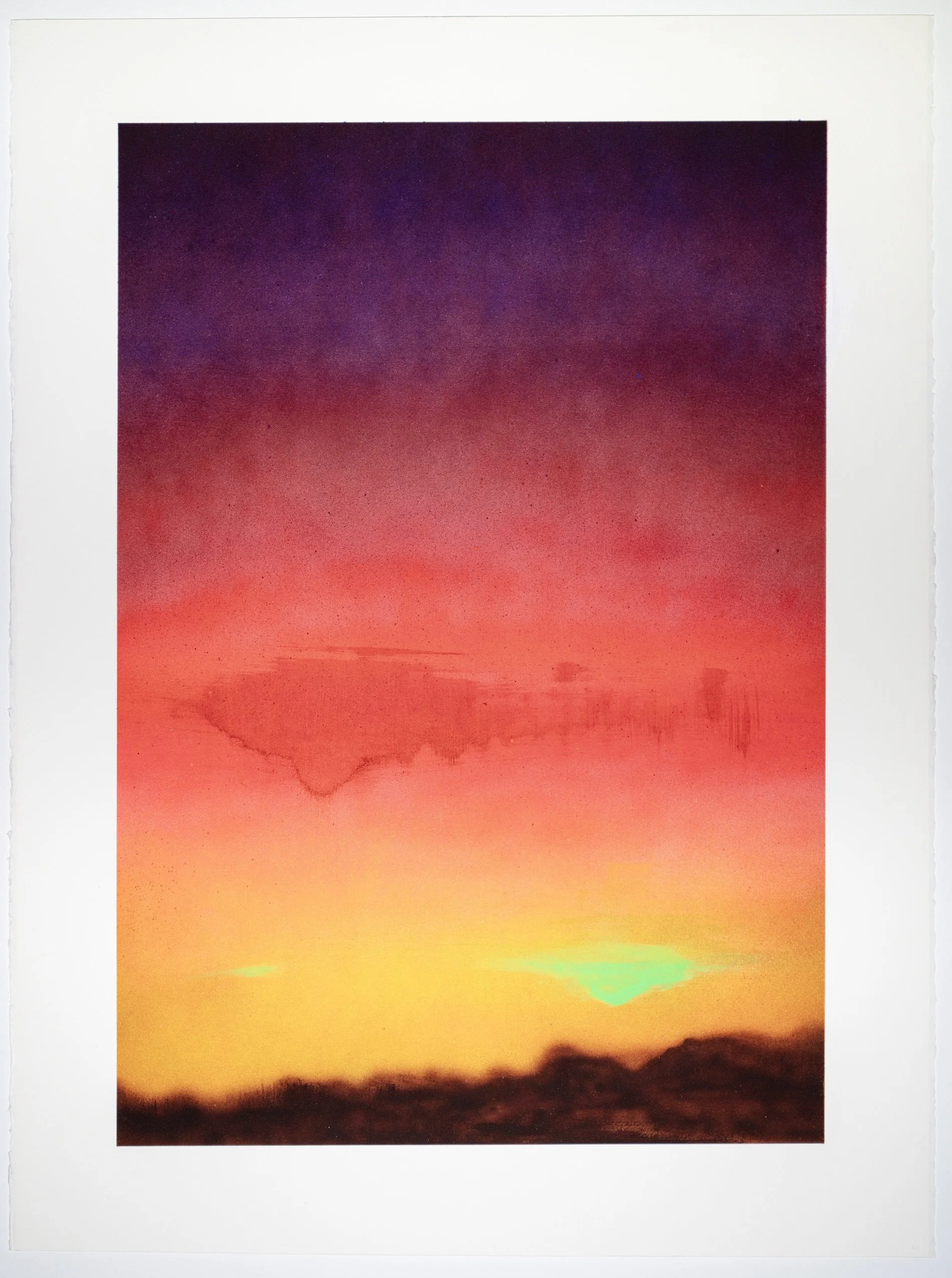  North of Oskaloosa  
Acrylic, and Spray Paint on Paper 
36" x 28" 
2025 
SOLD 