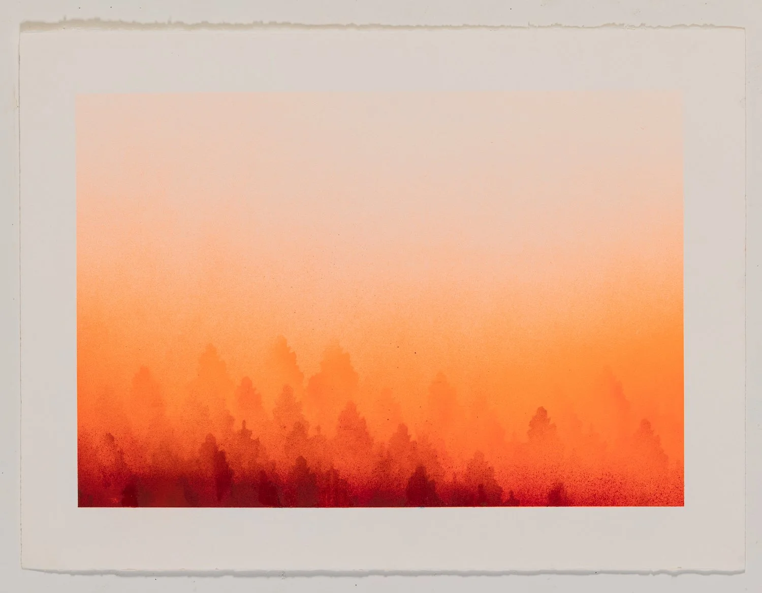  Untitled (Wildfire no. 7)  
Spray Paint and Oil Pastel on Paper 
28" x 36" 
2023 
SOLD 