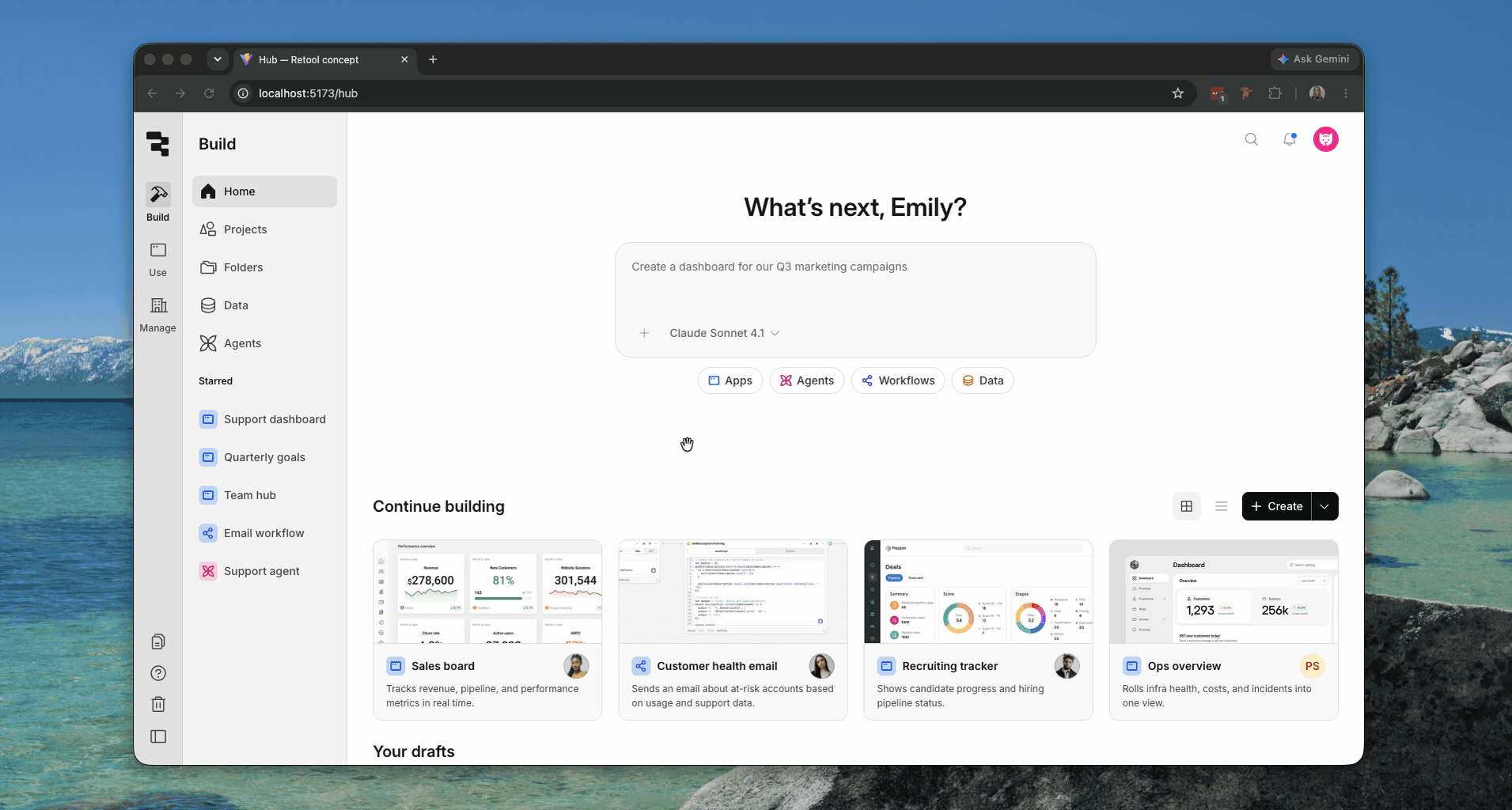 Pages overview