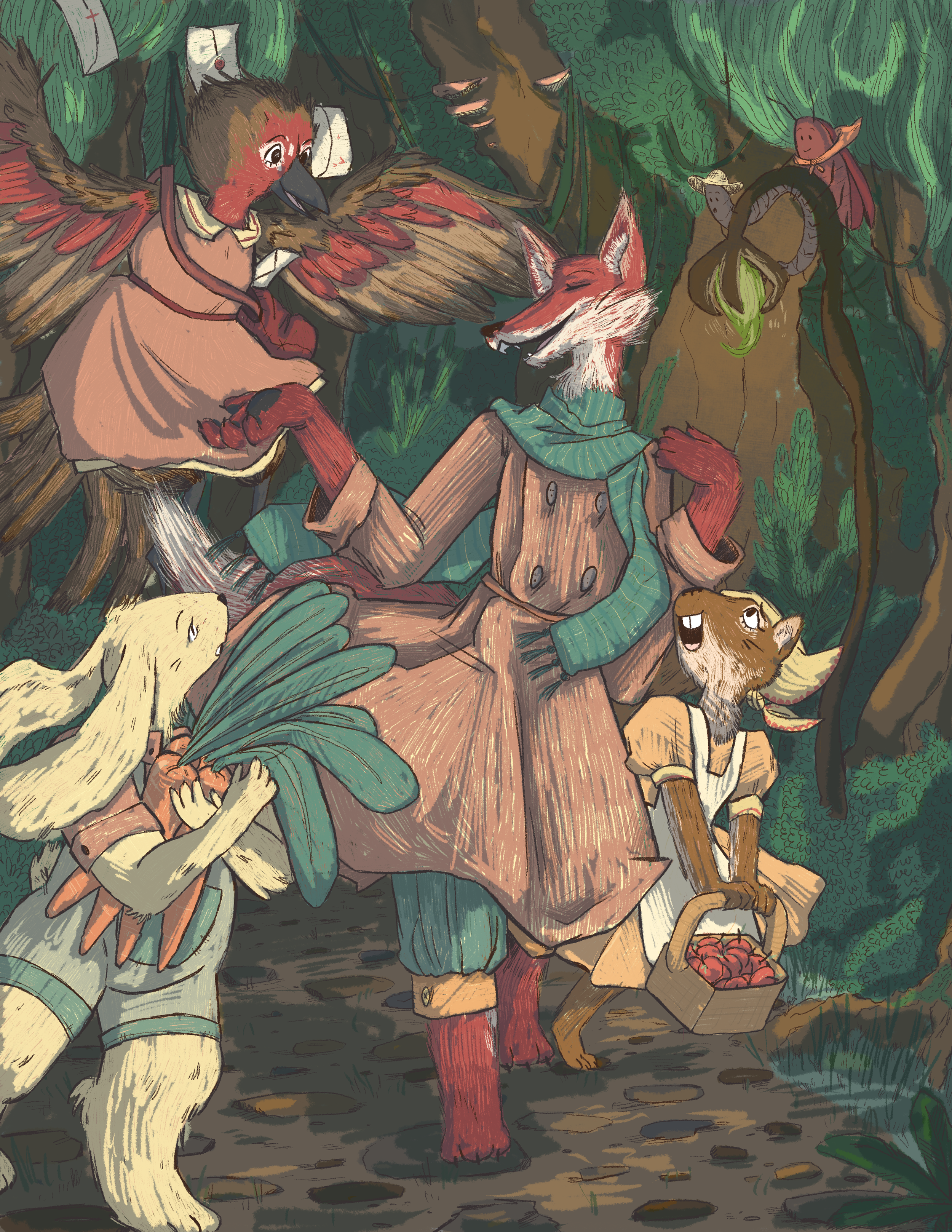 "Rumors in the Woods", 2023, Digital