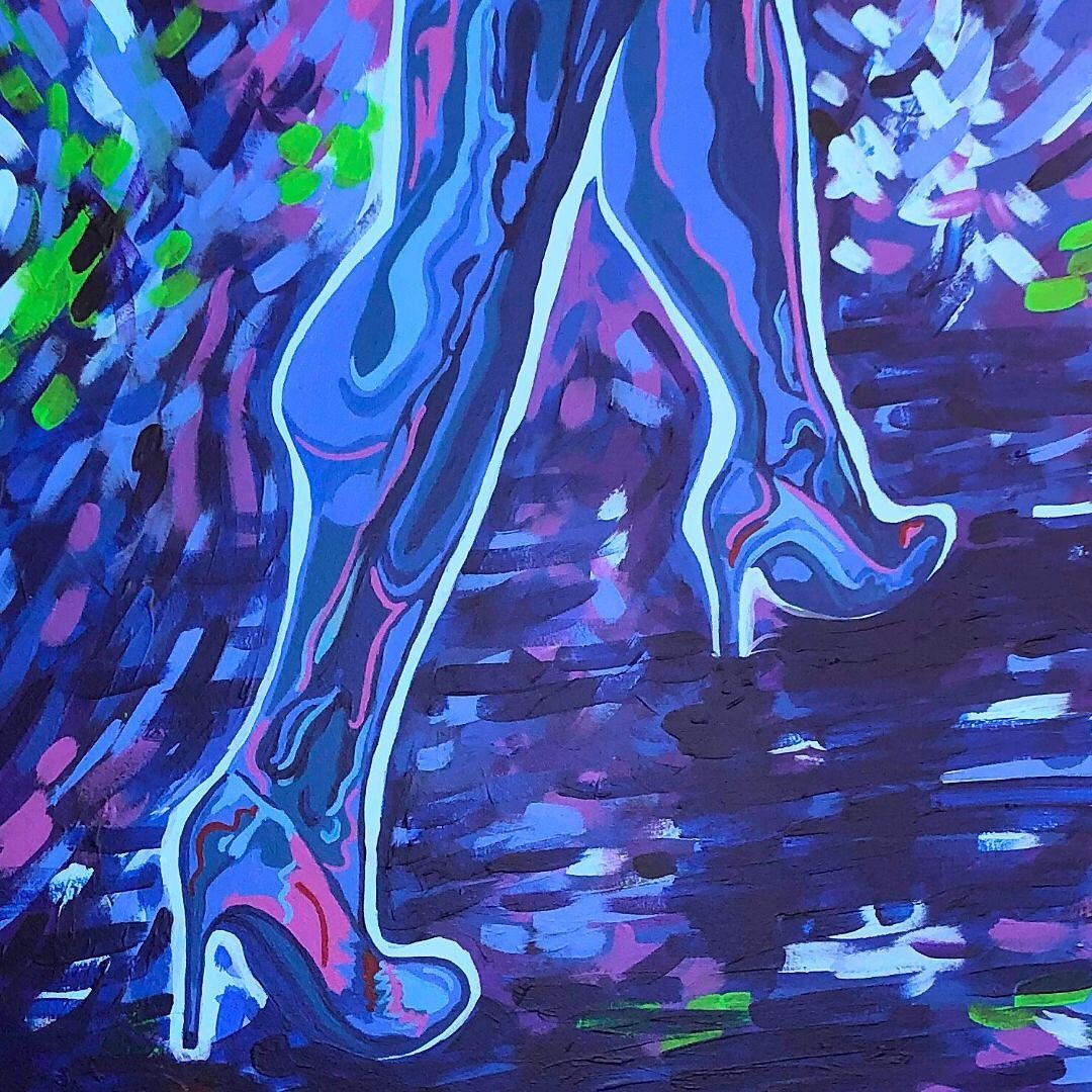 It&rsquo;s finished! 😊 Here&rsquo;s my latest! 

THAT TIME, SHE WALKED.
acrylic on canvas 
34&rdquo;X46&rdquo;

Thanks for looking!
💗💗💗

#shannonevansart #colorecpressionist #colorfulpainting #acrylicpainting #contemporarypainting #figurepainter 
