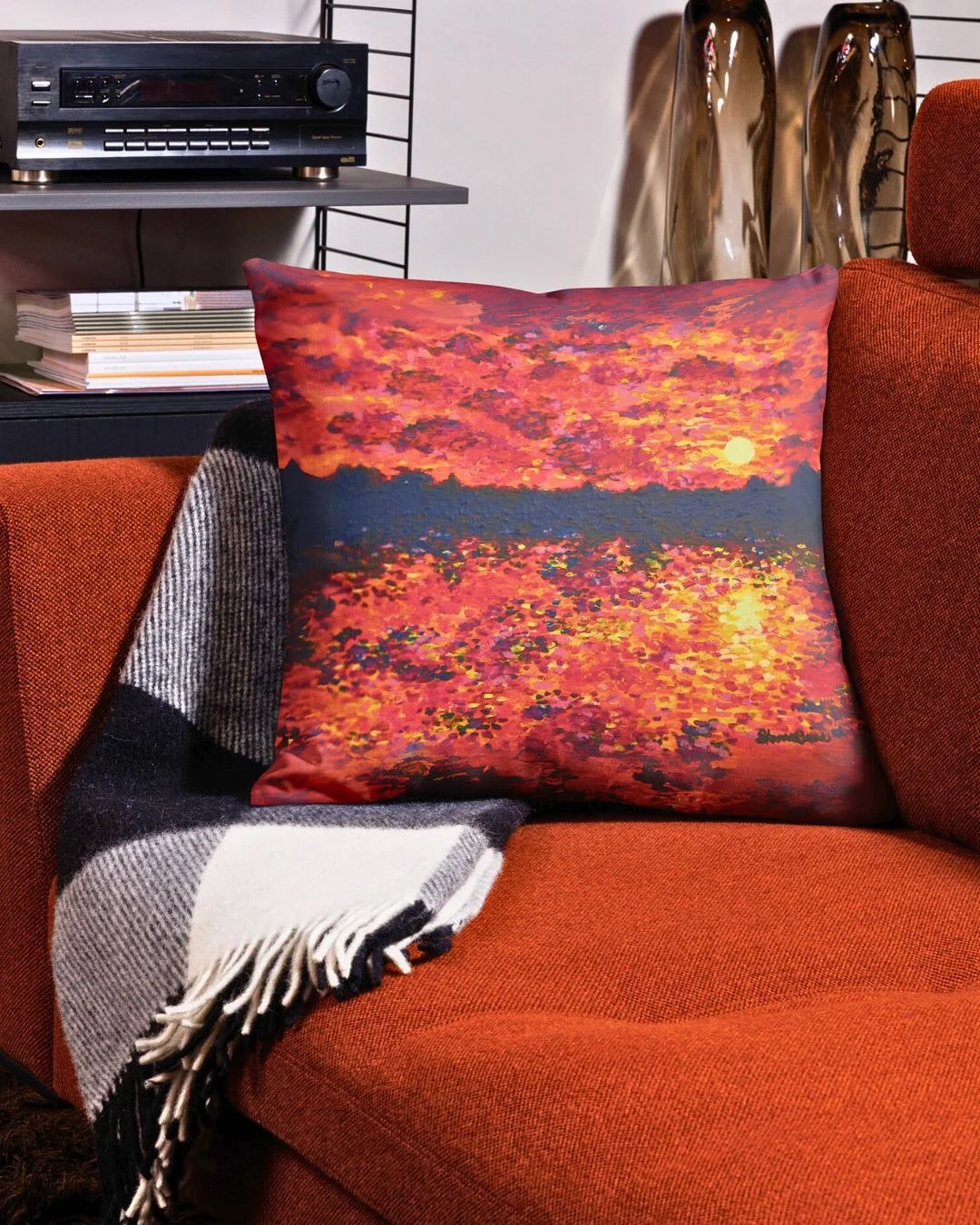 Add polish and coziness to your home or workspace with my premium, soft-touch pillow designed from my painting! This quality pillow features a shape-retaining insert to keep it looking and feeling incredible through the years. Its soft linen texture 