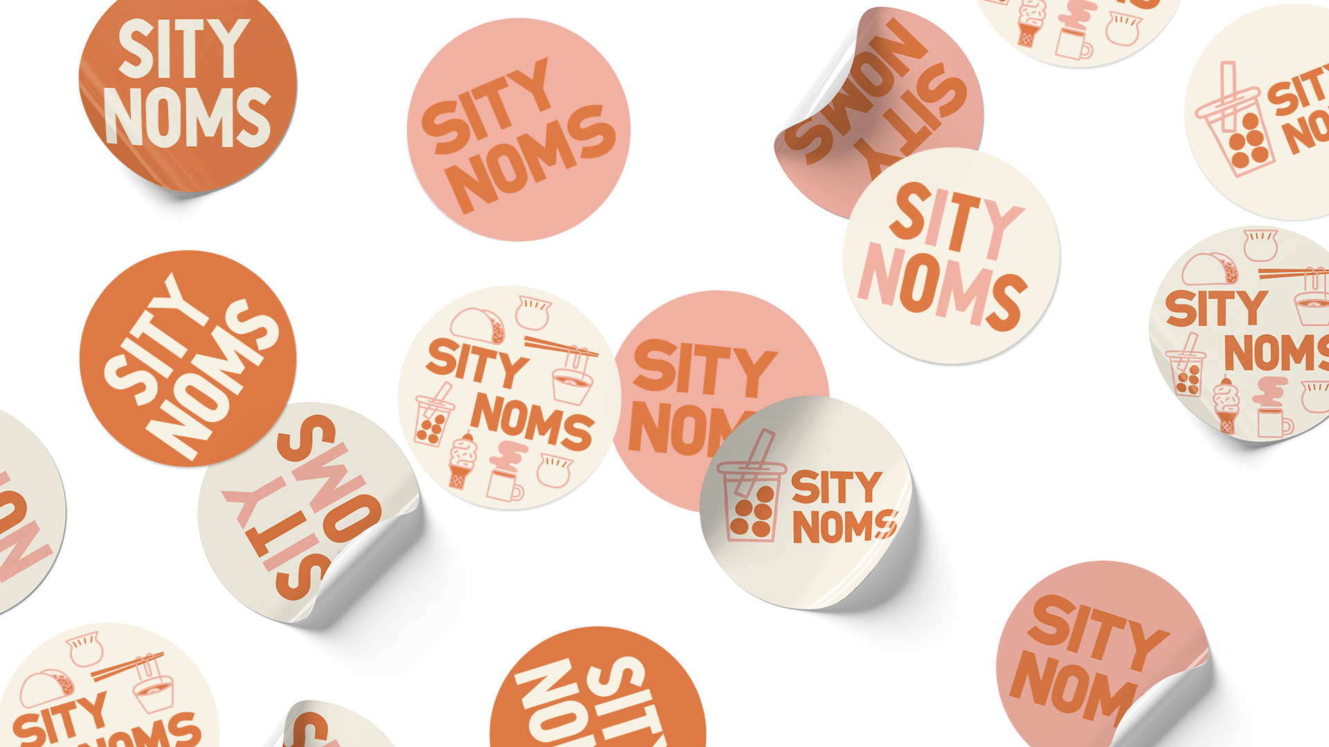 Sity Noms Branding Logo Design Sticker Concept