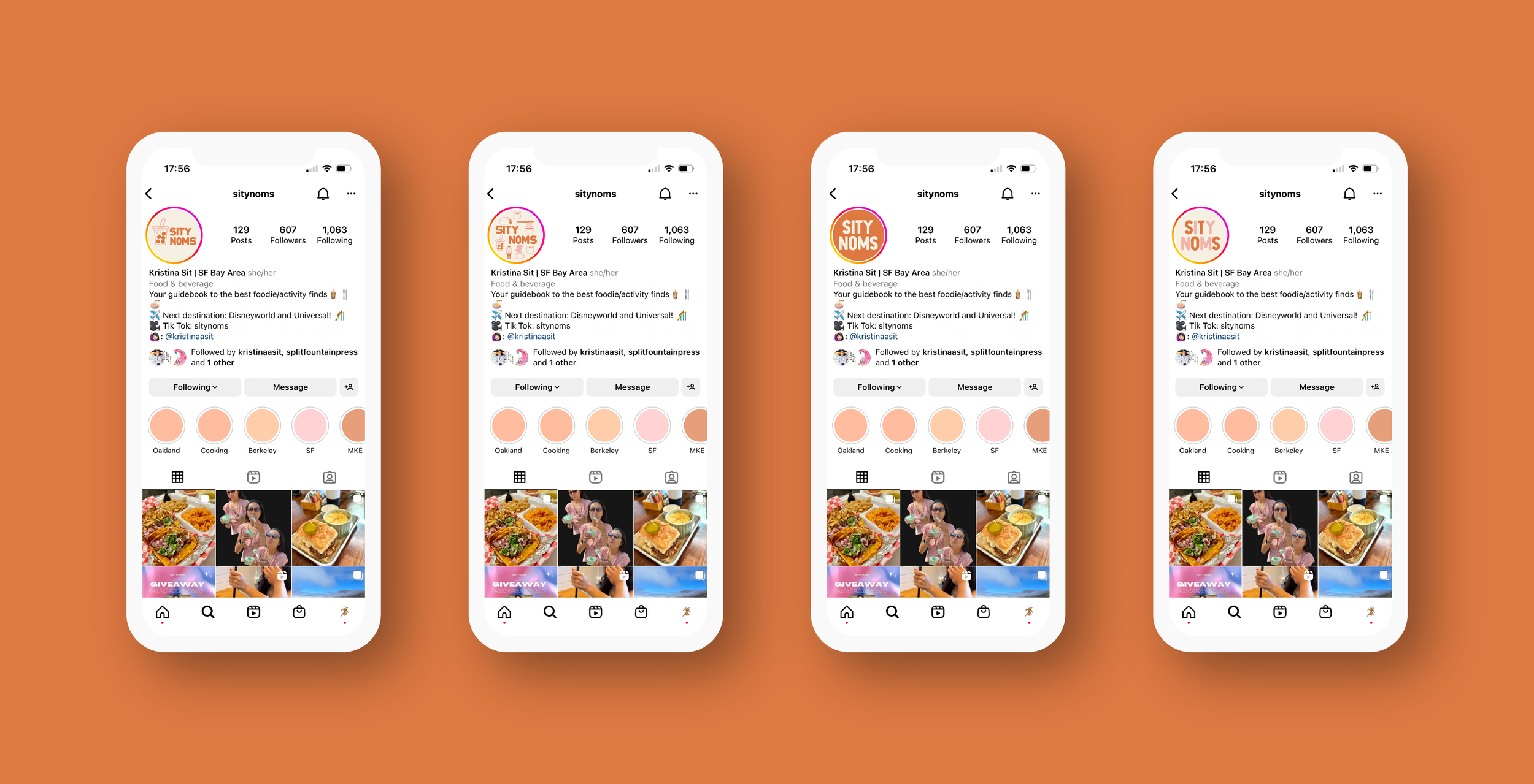 Sity Noms Branding Social Media Mockups