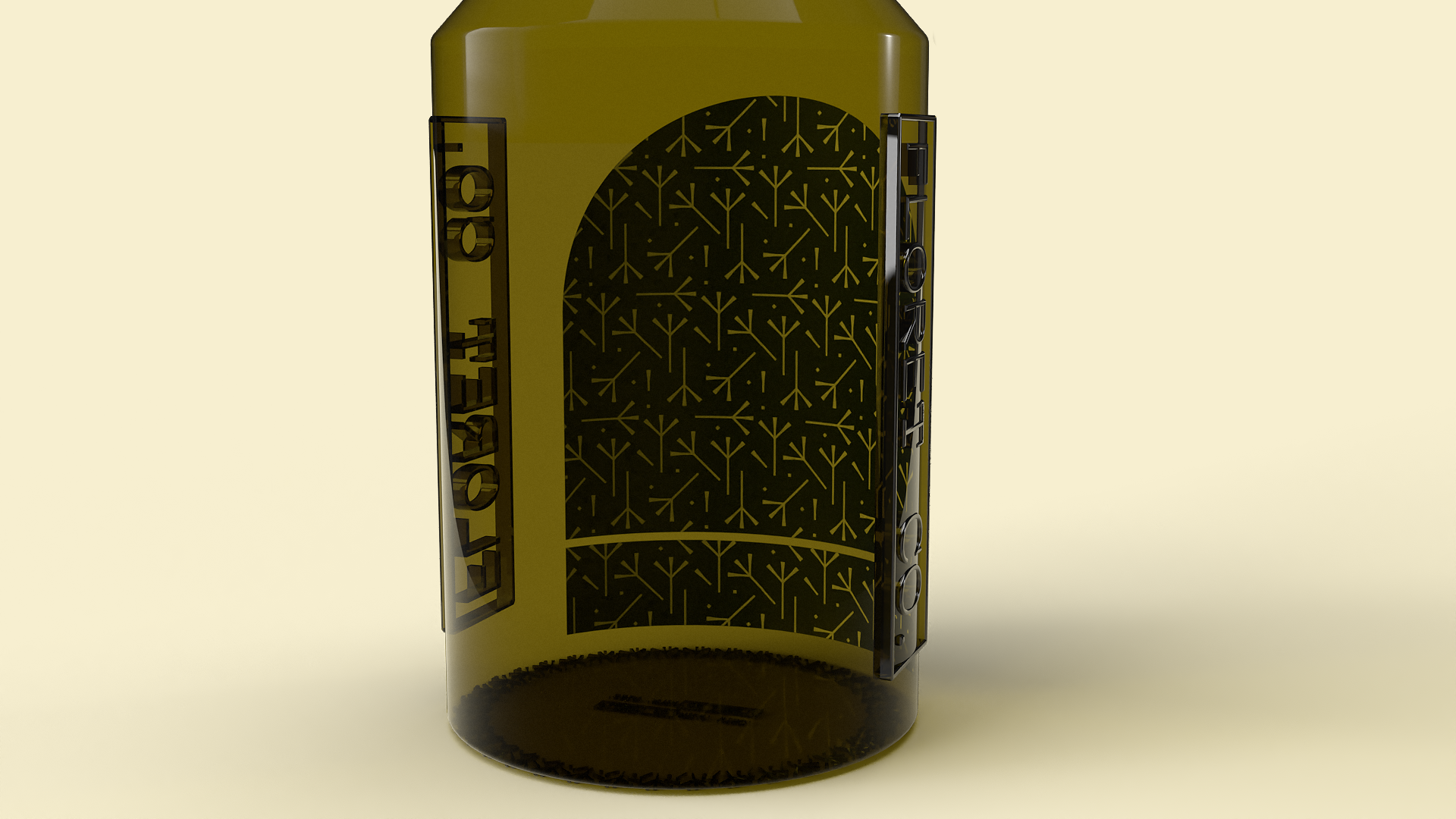 Mild Tiger Dandelion Wine Packaging Design Bottle Interior