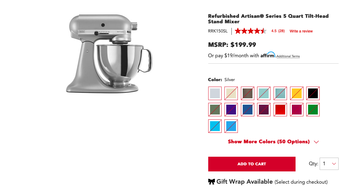 Refurbished Kitchenaid Mixers : Target