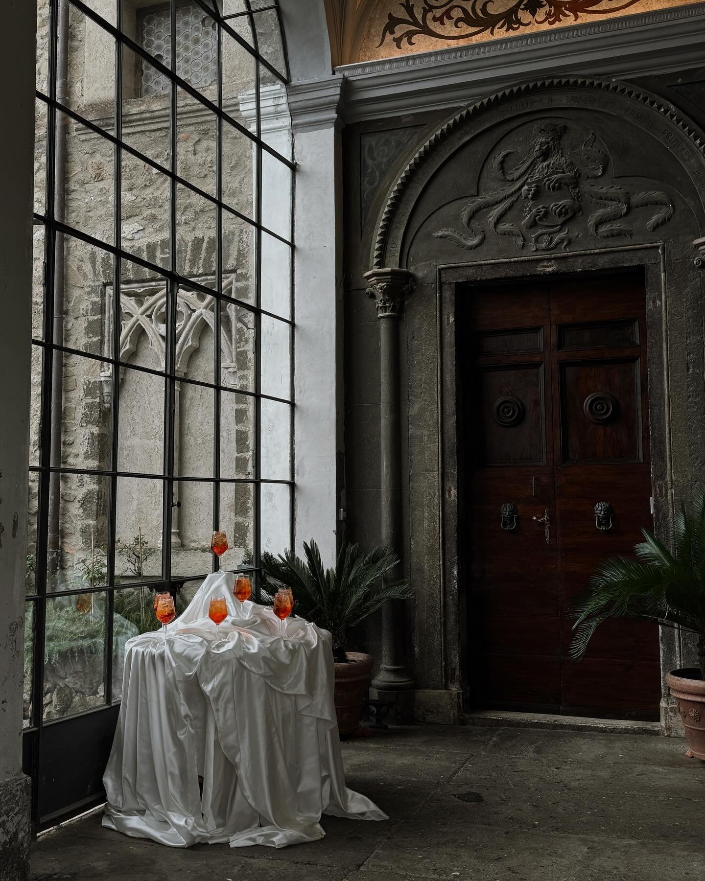So much to share from this wedding, it&rsquo;s impossible to know where to start. 

We created so many special moments - big &amp; small. Each with so much intention. 

Like this one, our Aperol Spritz tower located amongst the adorned chambers of th