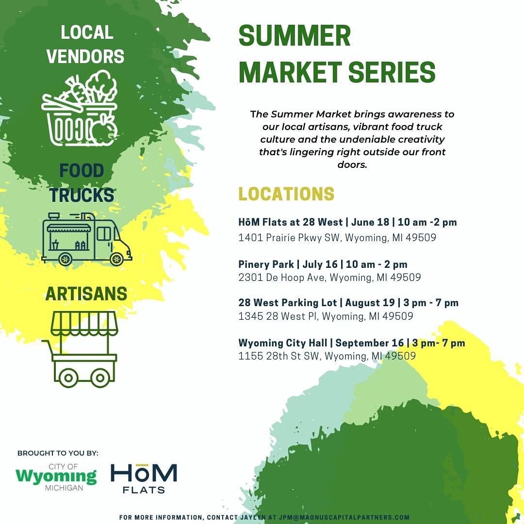 It&rsquo;s market time!

Join me and so many other vendors tomorrow afternoon, 3-7pm, at the Summer Market Series. I&rsquo;ll have flowers for you to buy, plus many other goodies. 

Hope to see you there!

#cityofwyomingmi #wyomingmi #summermarketser