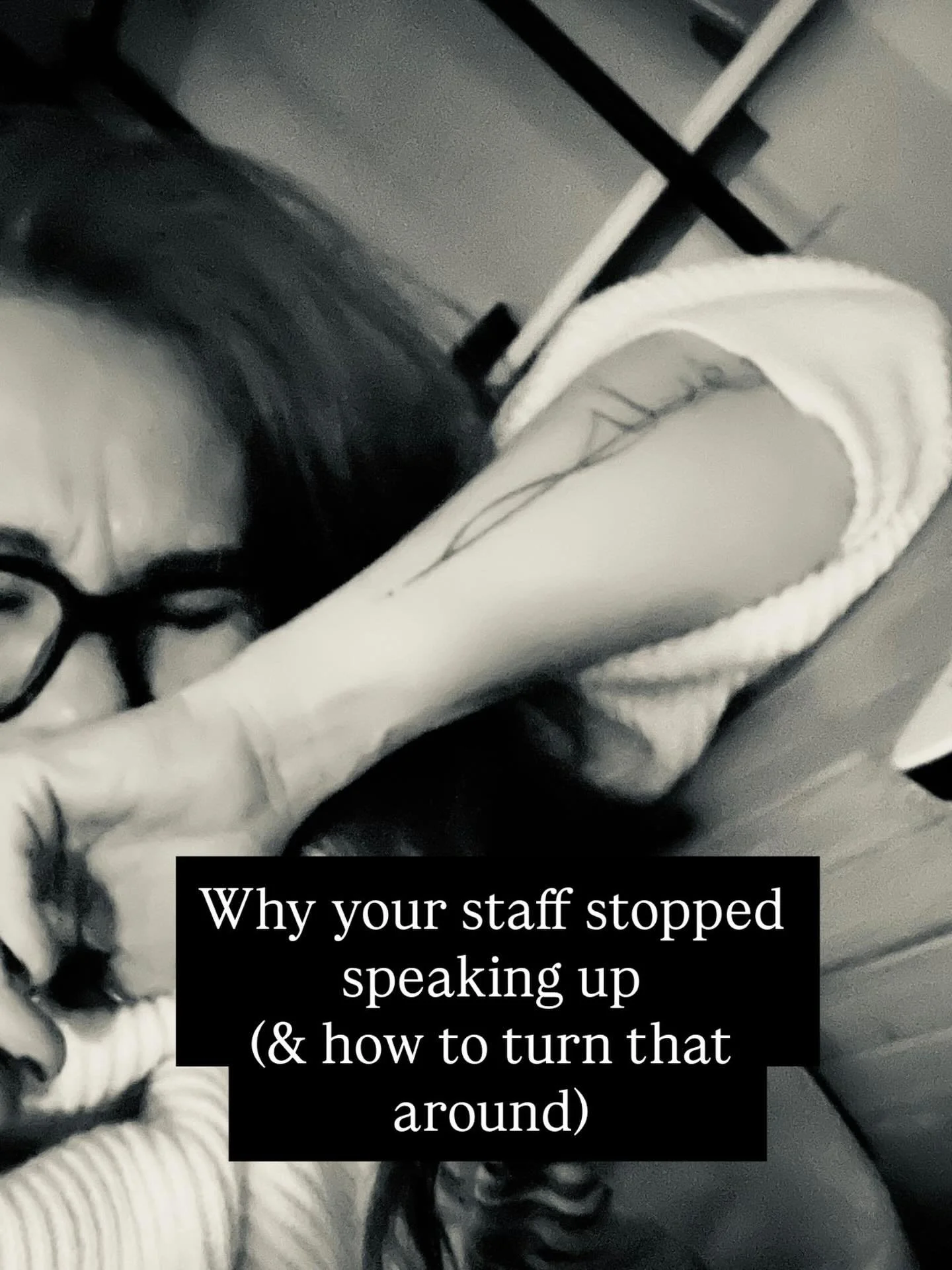 You didn&rsquo;t hire silent staff.
But over time&hellip; something changed.

They used to bring ideas. 
But now the room feels quieter.

Eyes stay down in meetings.
Questions go unasked.
You send another pulse survey - but completion rates are down.