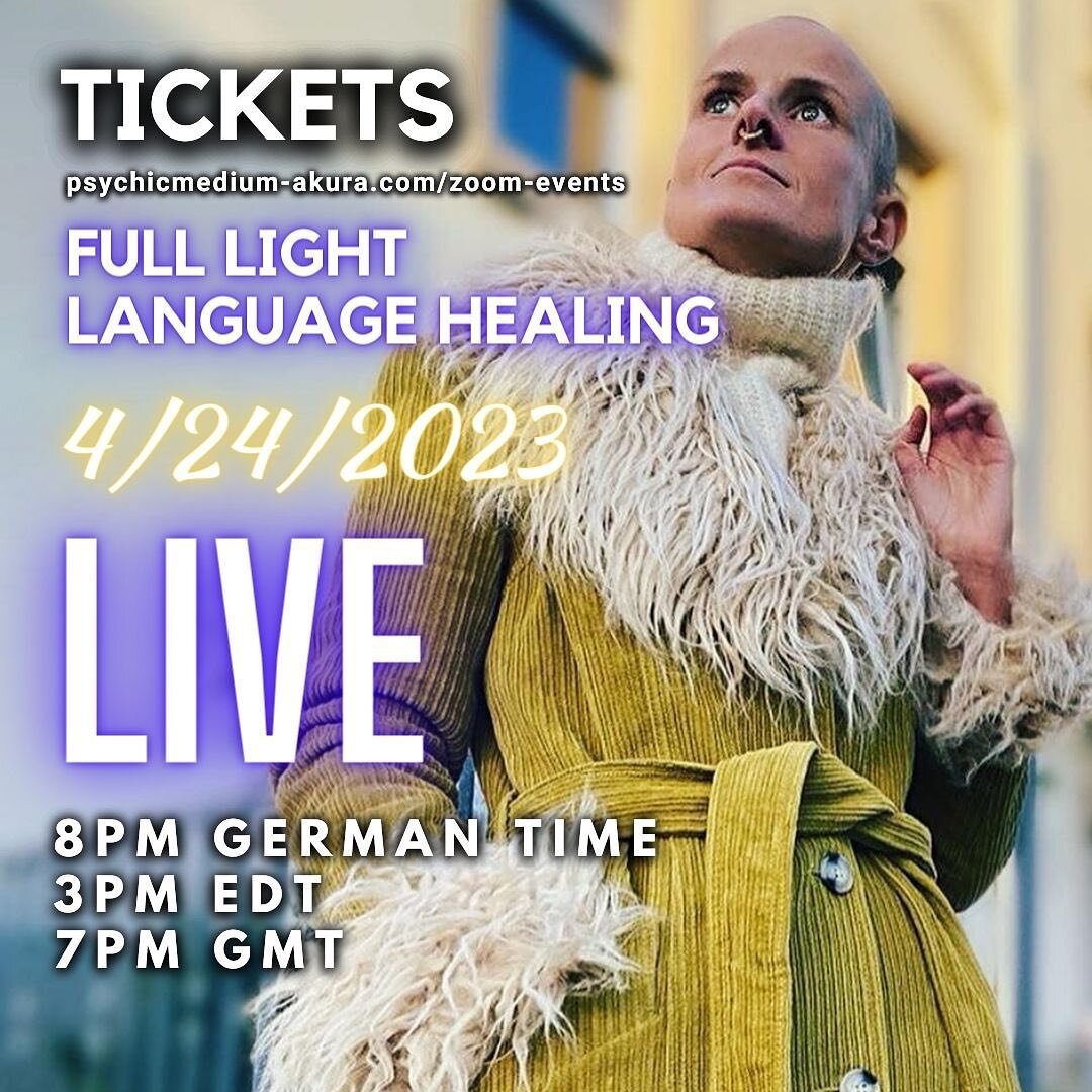 A new Zoom Live Event 😍 You can find the links in the description👉psychicmedium-akura.com/zoom-events 💎There are still a few tickets available! 80 minutes of intensive light code broadcasting. 
I will be chanting &amp; speaking in light language &