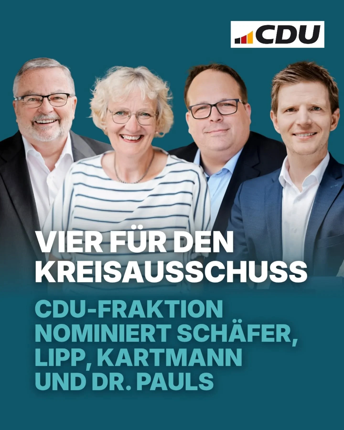 CDU-Kreistagsfraktion nominiert Quartett für den ehrenamtlichen Kreisausschuss