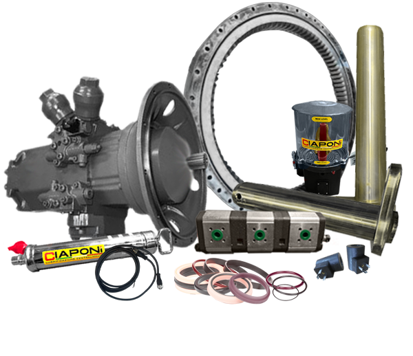 Excavator spare parts, Linde Hydraulic pump hpr160d, Triple pump, Seal kits, solenoids, grease pump, pins, bushes, bearings