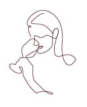 Silhouet van een vrouw die een drinkglas vasthoudt.