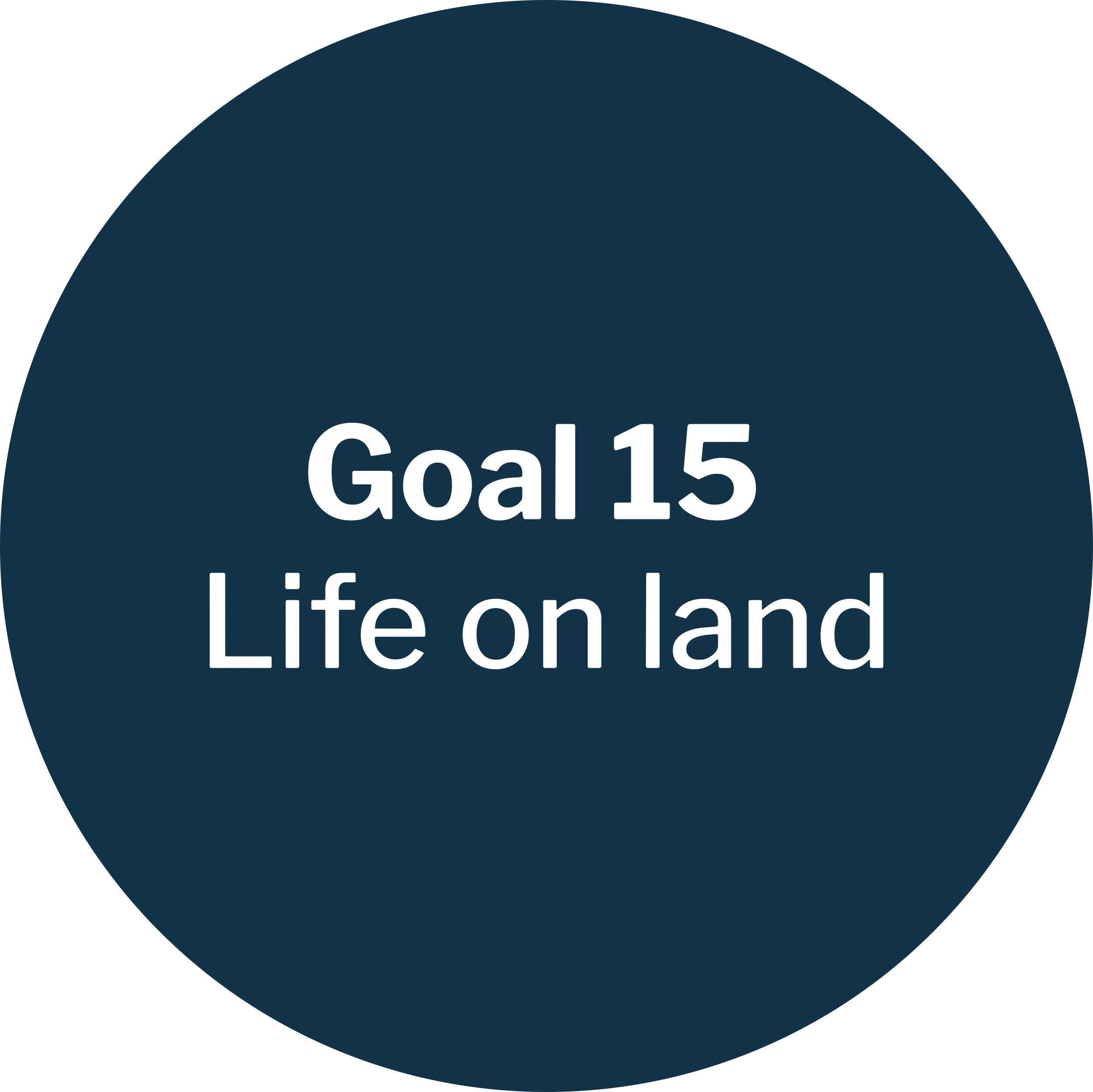Graphic showing Sustainable Development Goal 15 addressed by the company: Life on land