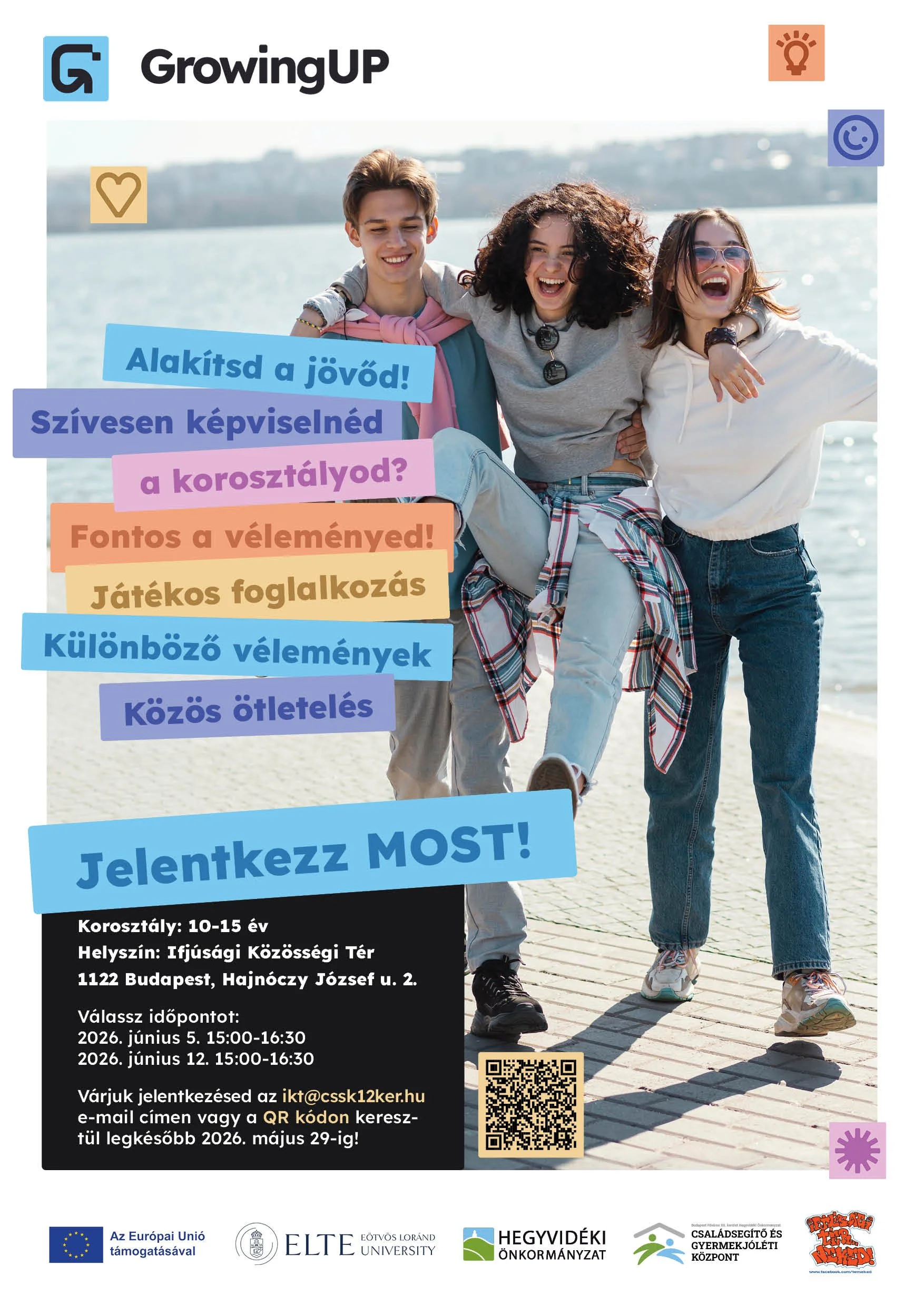 Ingyenes, élményalapú foglalkozás 10-15 éveseknek