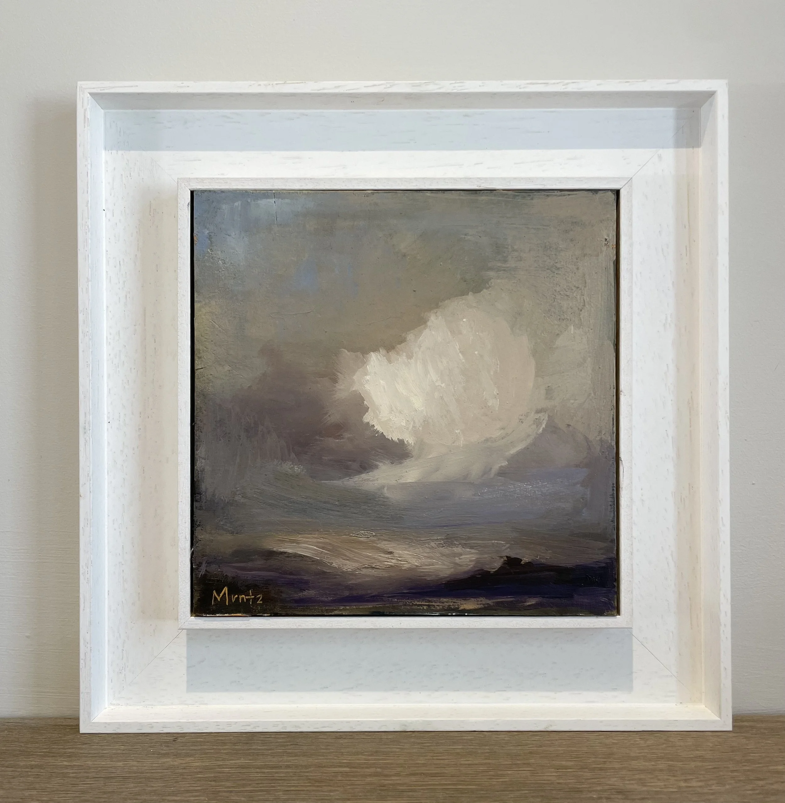 LAVENDER SKIES - an Original Oil Painting on Birch Wood