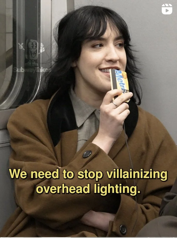 Screen grab with open caption of Mayorquin giving her take