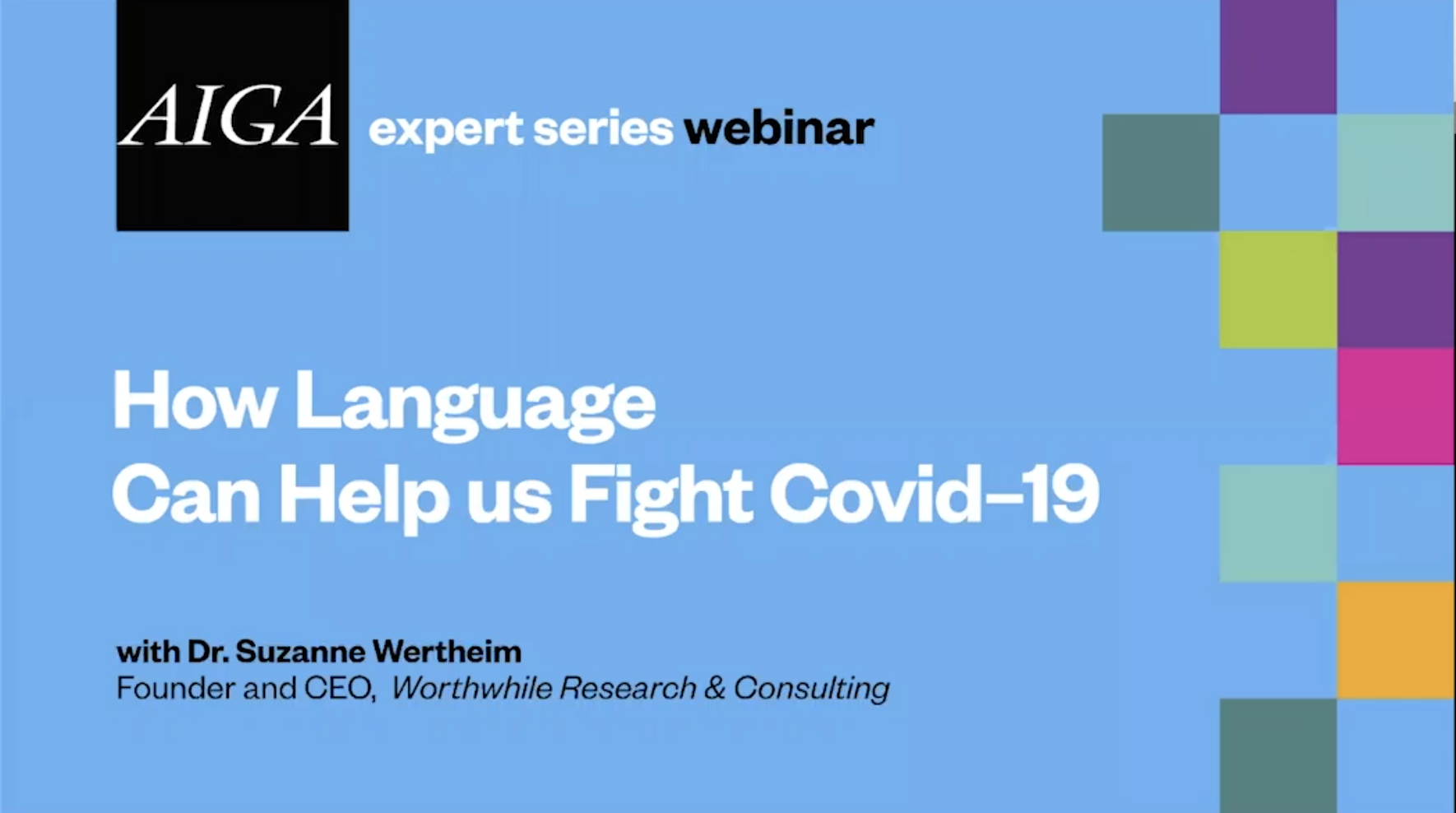 AIGA Talk: How Language Can Help us Fight Covid-19