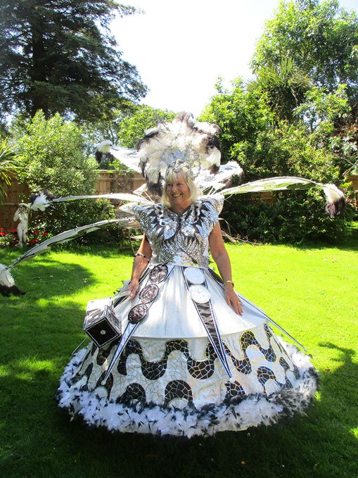 Backgammon costume Island Games. Photograph belonging to Jo Treagus.