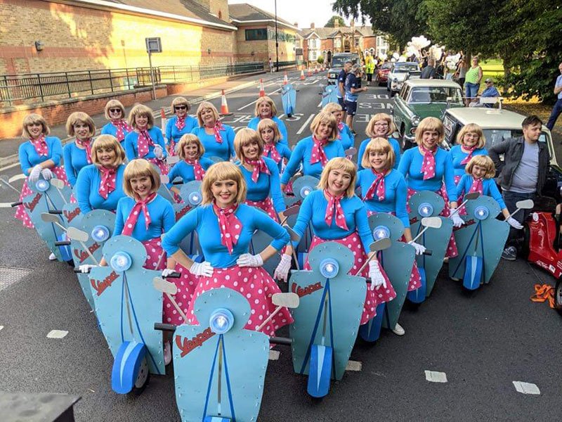 Wight Strollers scooters 2019 group Newport. Photograph belonging to Rob Jones.