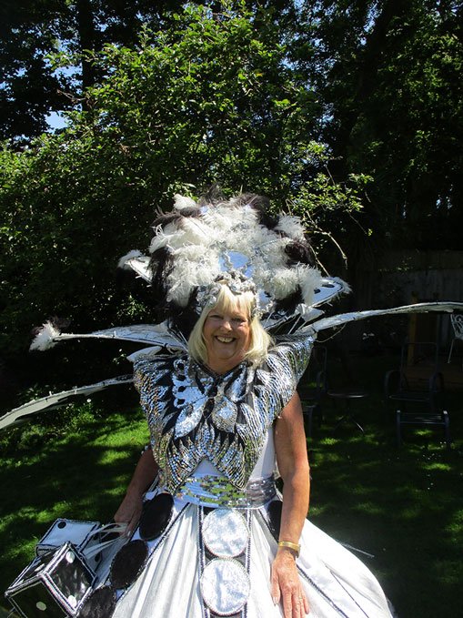 Backgammon costume Island Games. Photograph belonging to Jo Treagus.