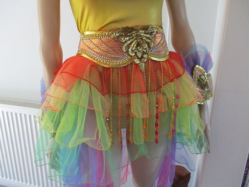 Rainbow samba costume. Photograph belonging to Jo Treagus.